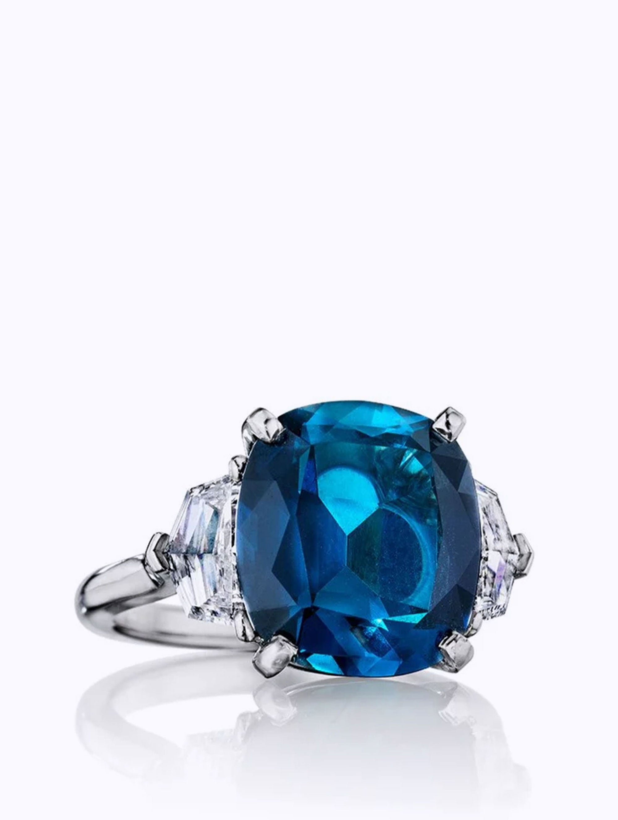 Cushion Cut Tourmaline & Diamond Ring