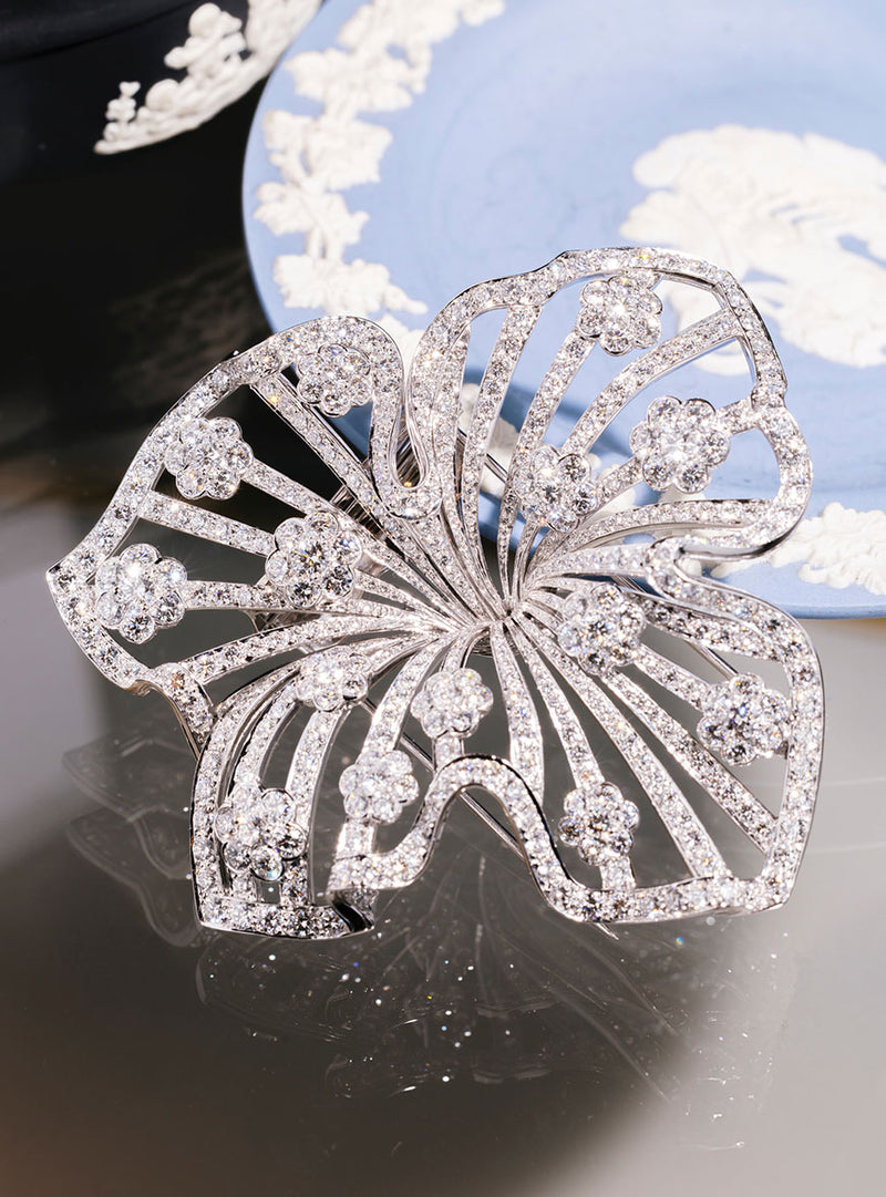 Vintage Van Cleef & Arpels Diamond Flower Brooch