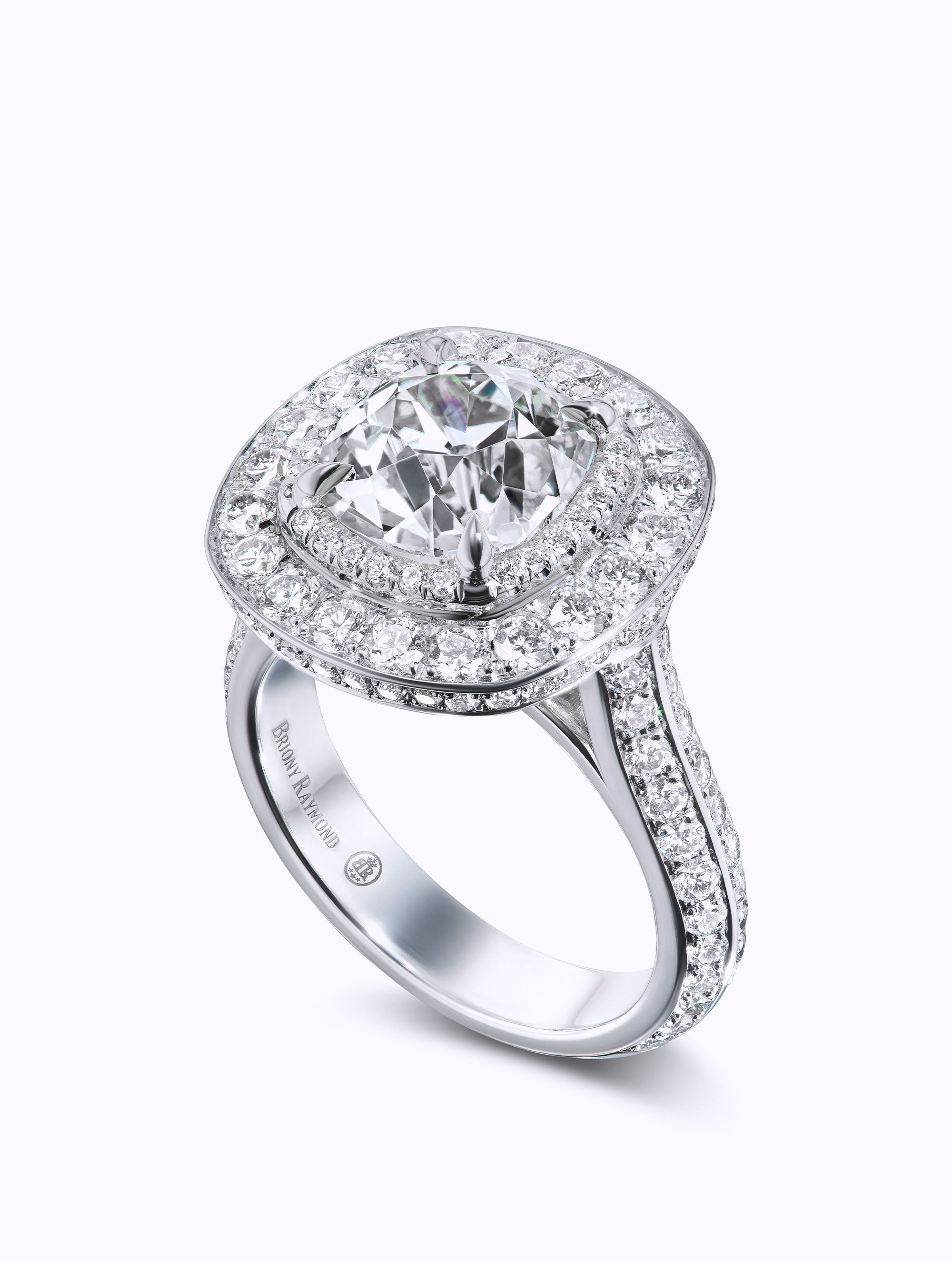 Double Halo Olympia Diamond Ring