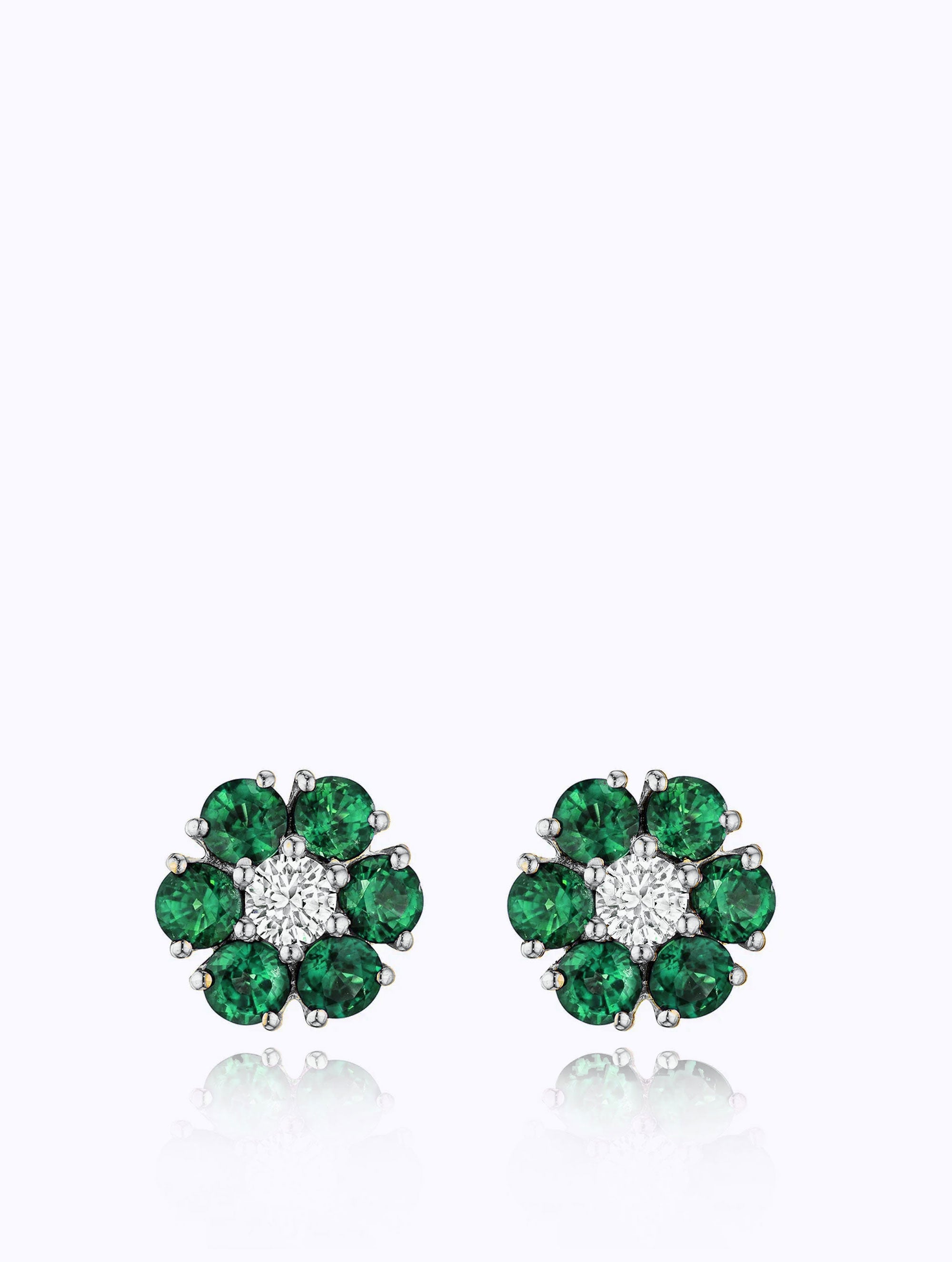 POSEY EMERALD & Diamond EARRINGS