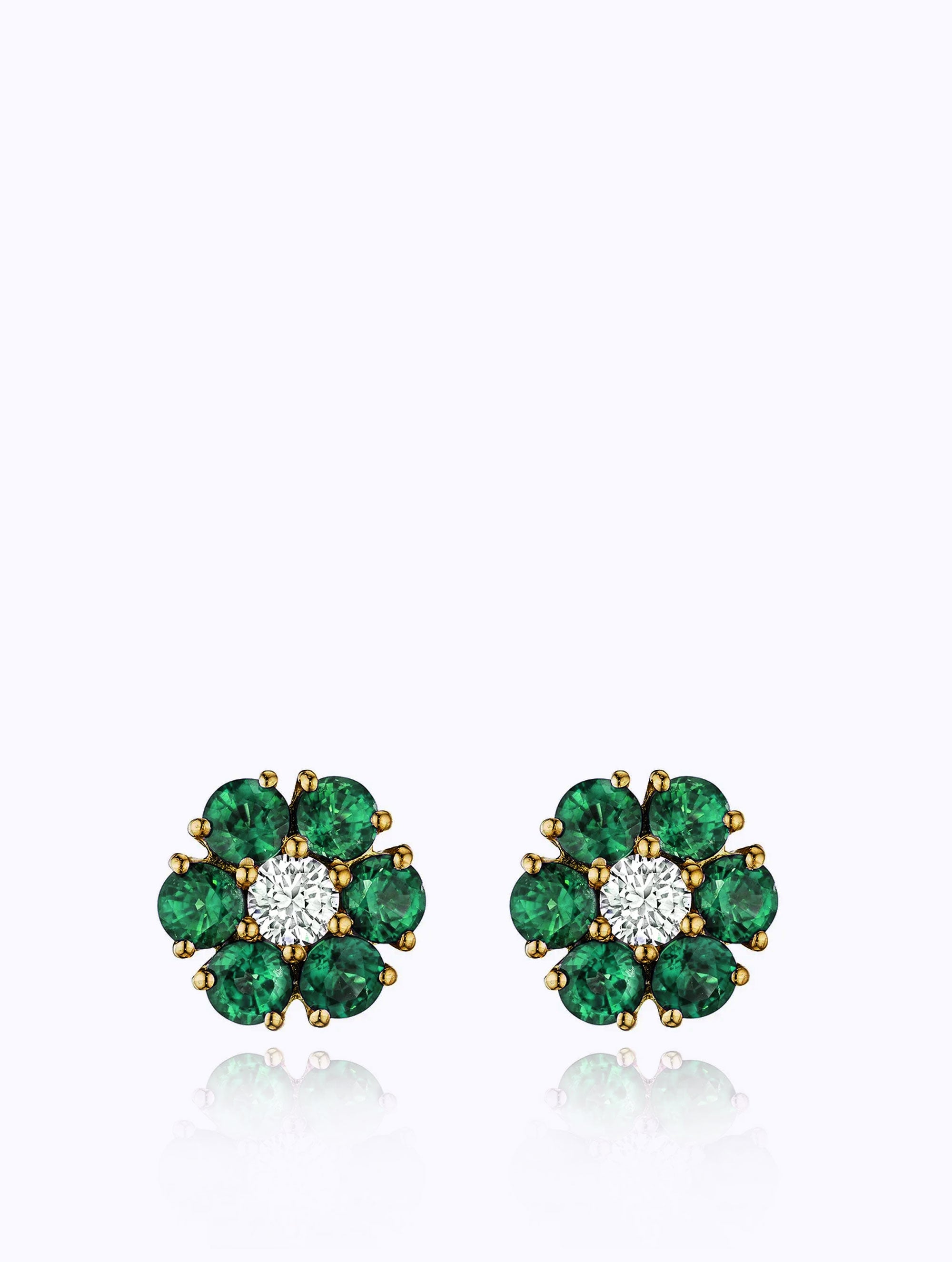 POSEY EMERALD & Diamond EARRINGS