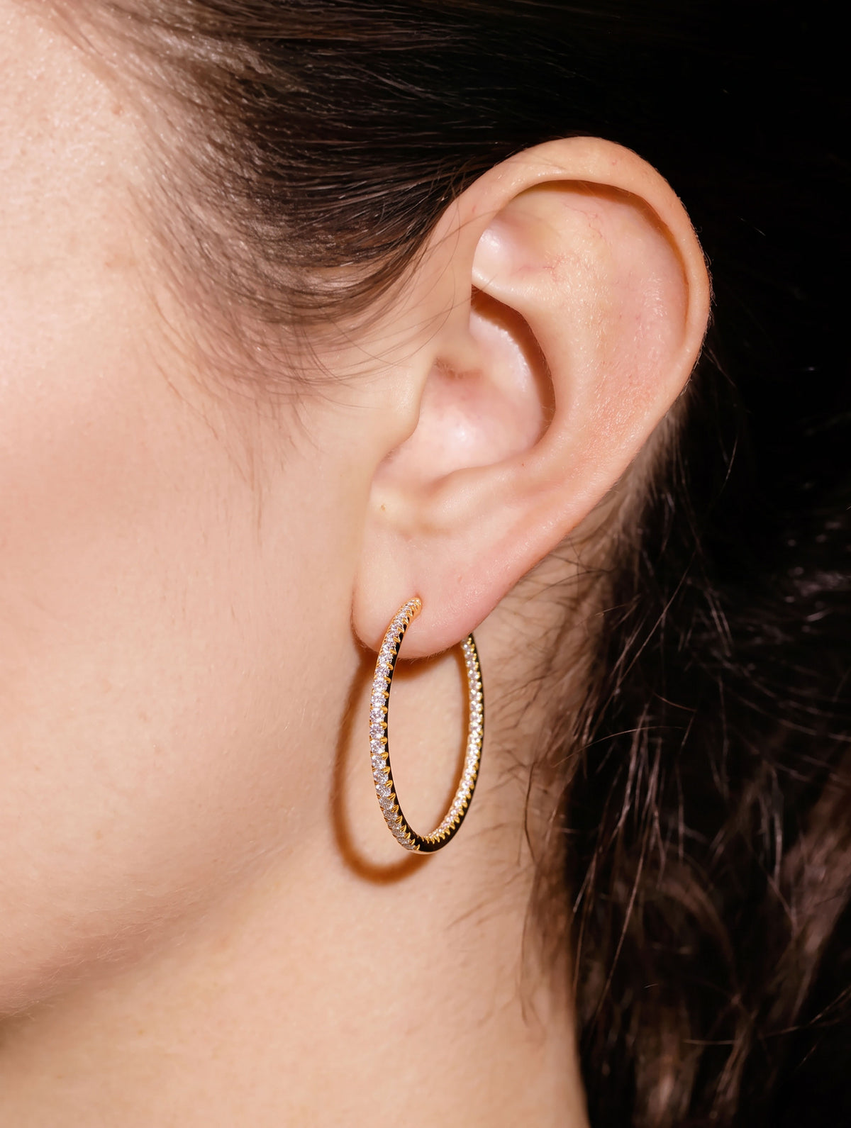ÉTOILE DIAMOND HOOP EARRINGS