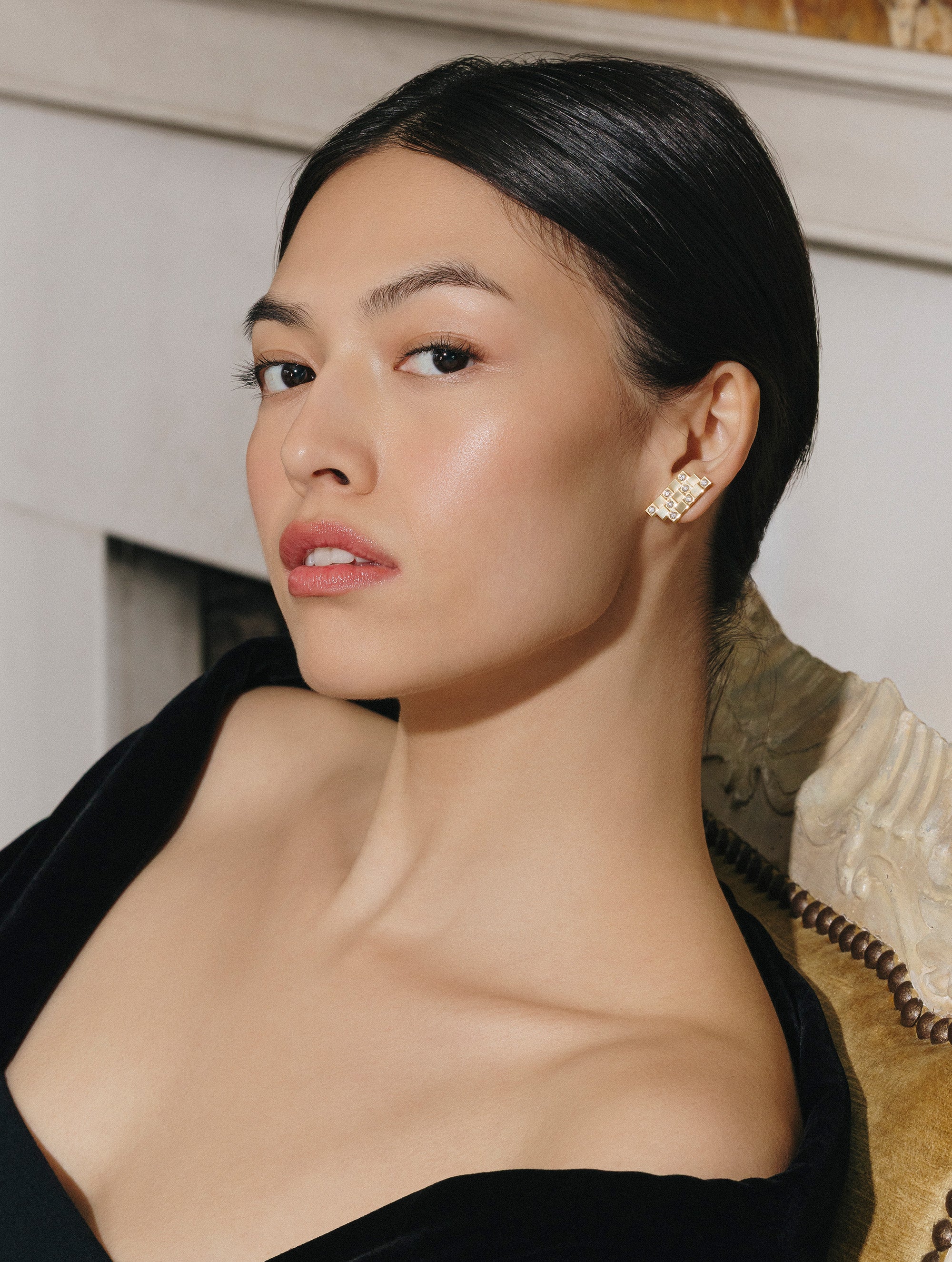 Carousel Gold & Diamond Earrings