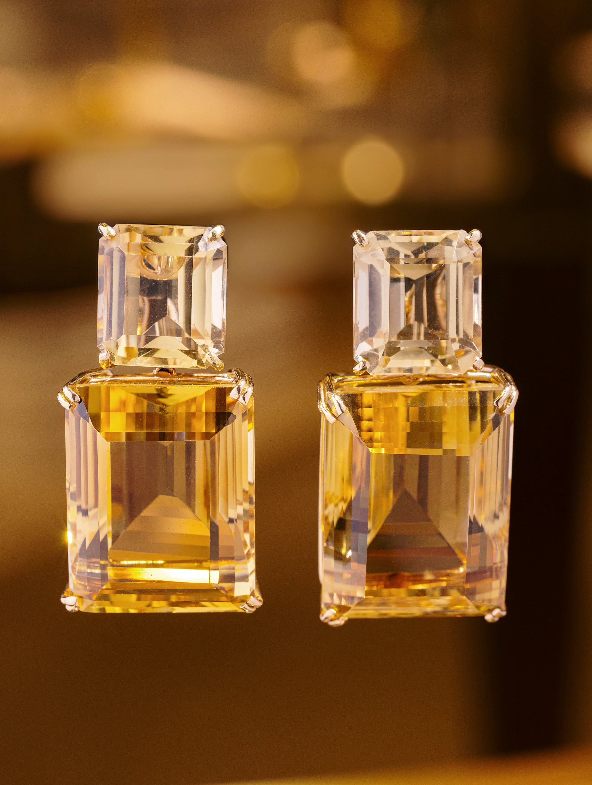 Vintage Citrine Drop Earrings