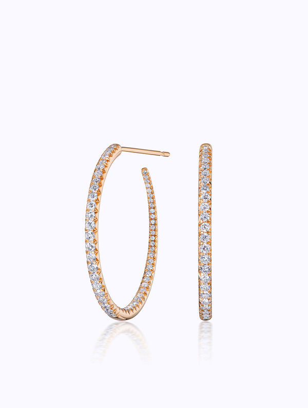 ÉTOILE DIAMOND HOOP EARRINGS