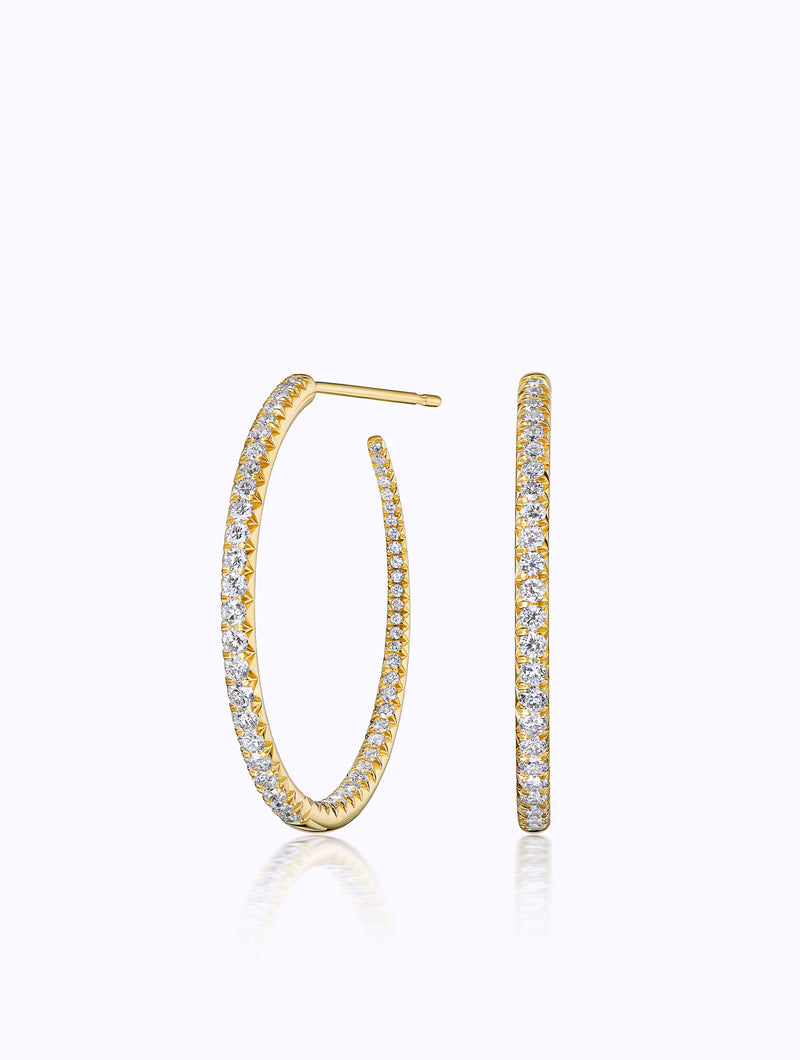 ÉTOILE DIAMOND HOOP EARRINGS
