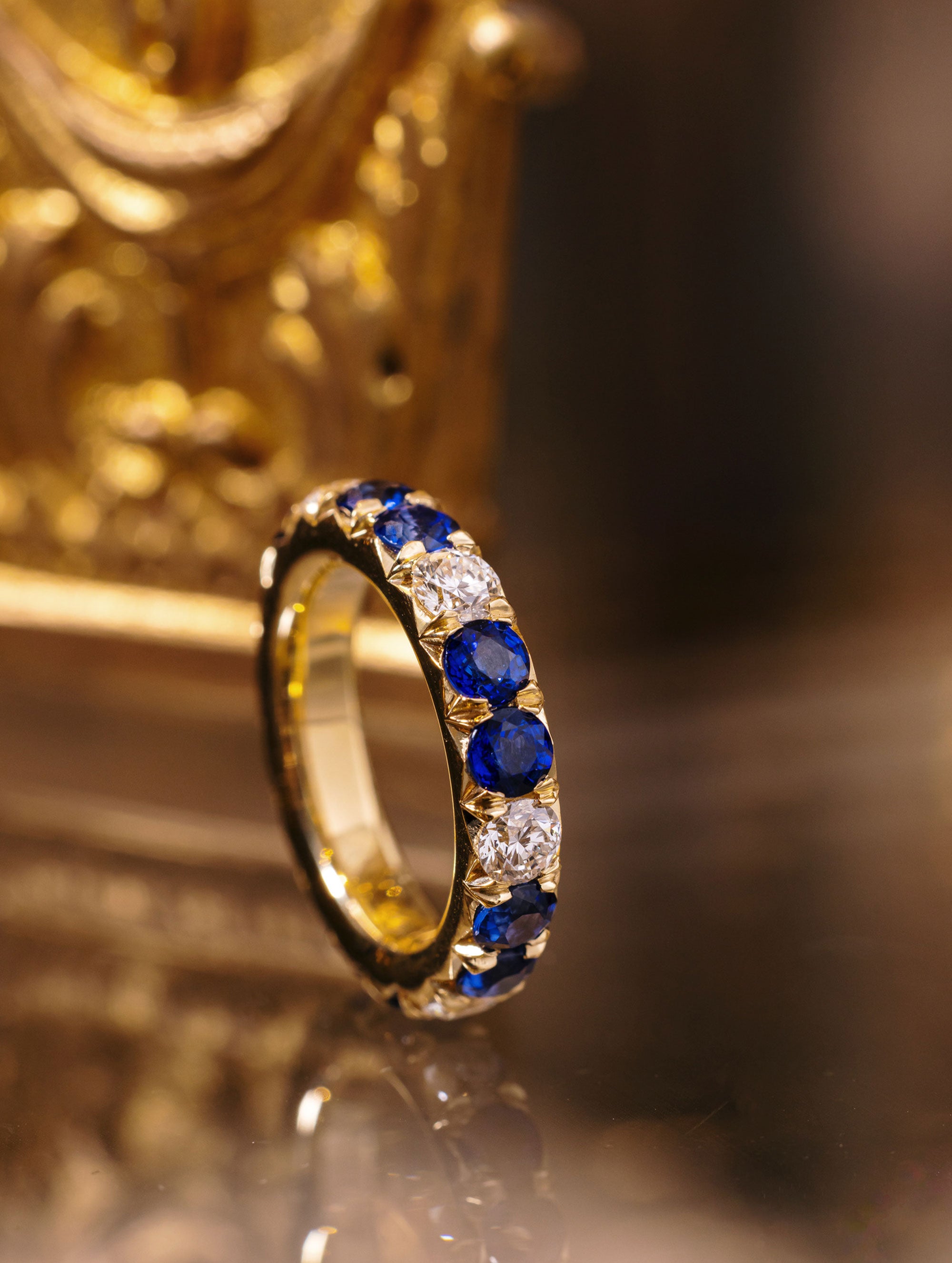 ÉTOILE SAPPHIRE & DIAMOND ETERNITY RING