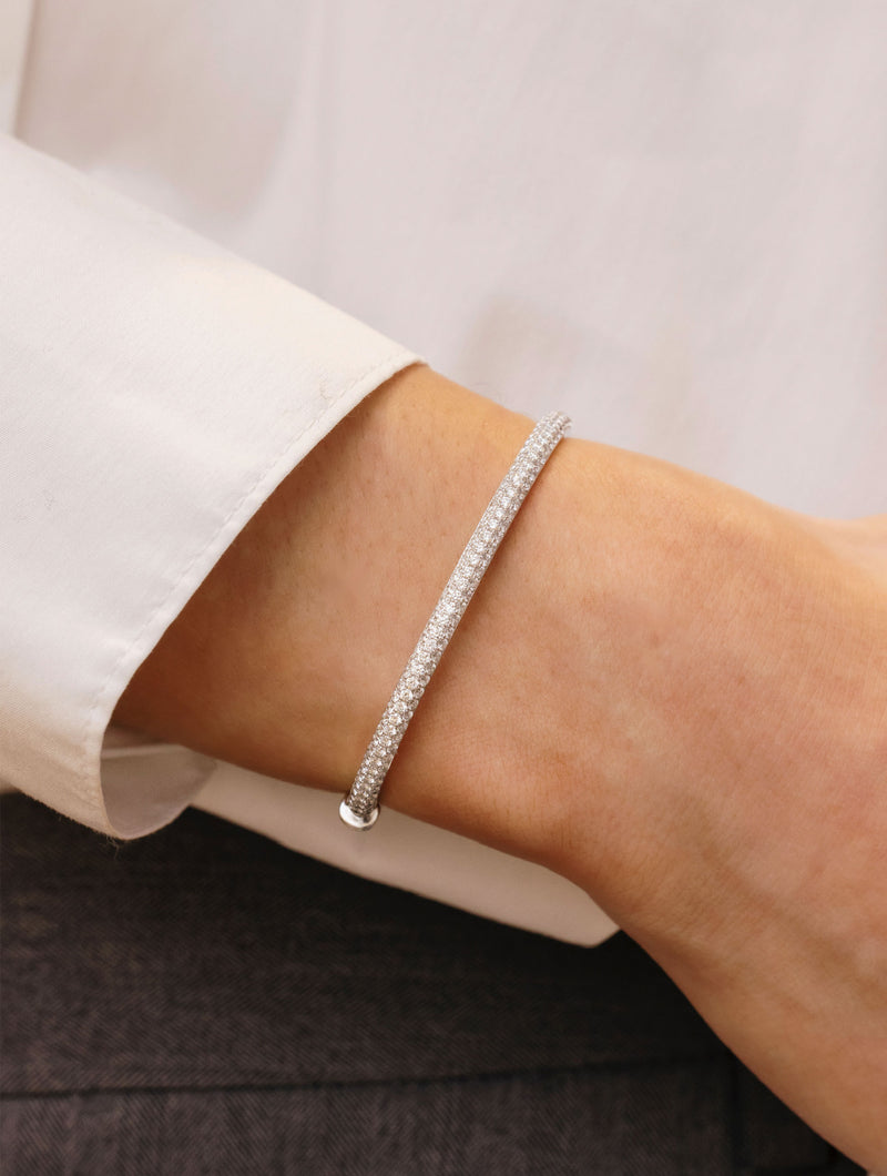 ÉTOILE THREE ROW DIAMOND BANGLE