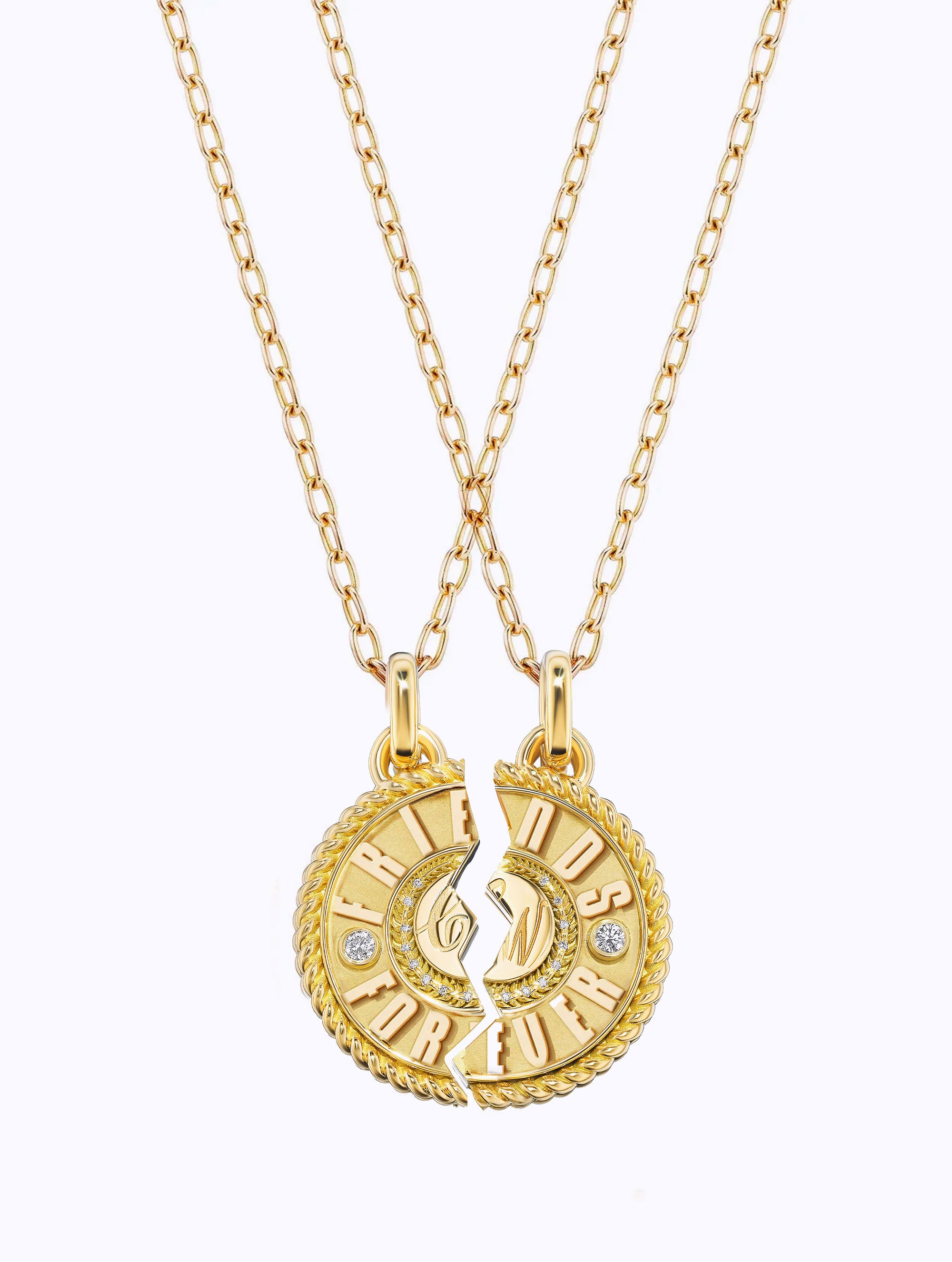 'FRIENDS FOREVER' DUET MEDALLION SET
