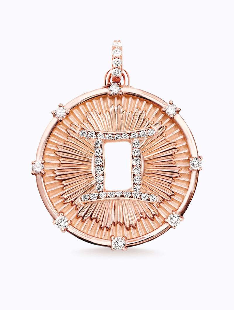 Aurora Diamond Zodiac Medallion
