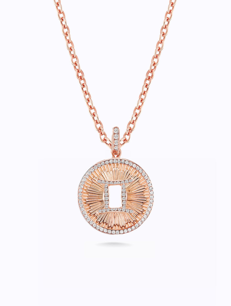 Aurora All Diamond Zodiac Medallion