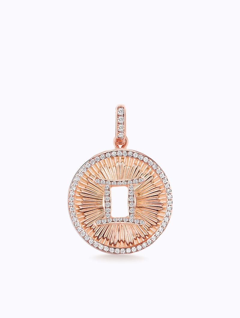Aurora All Diamond Zodiac Medallion
