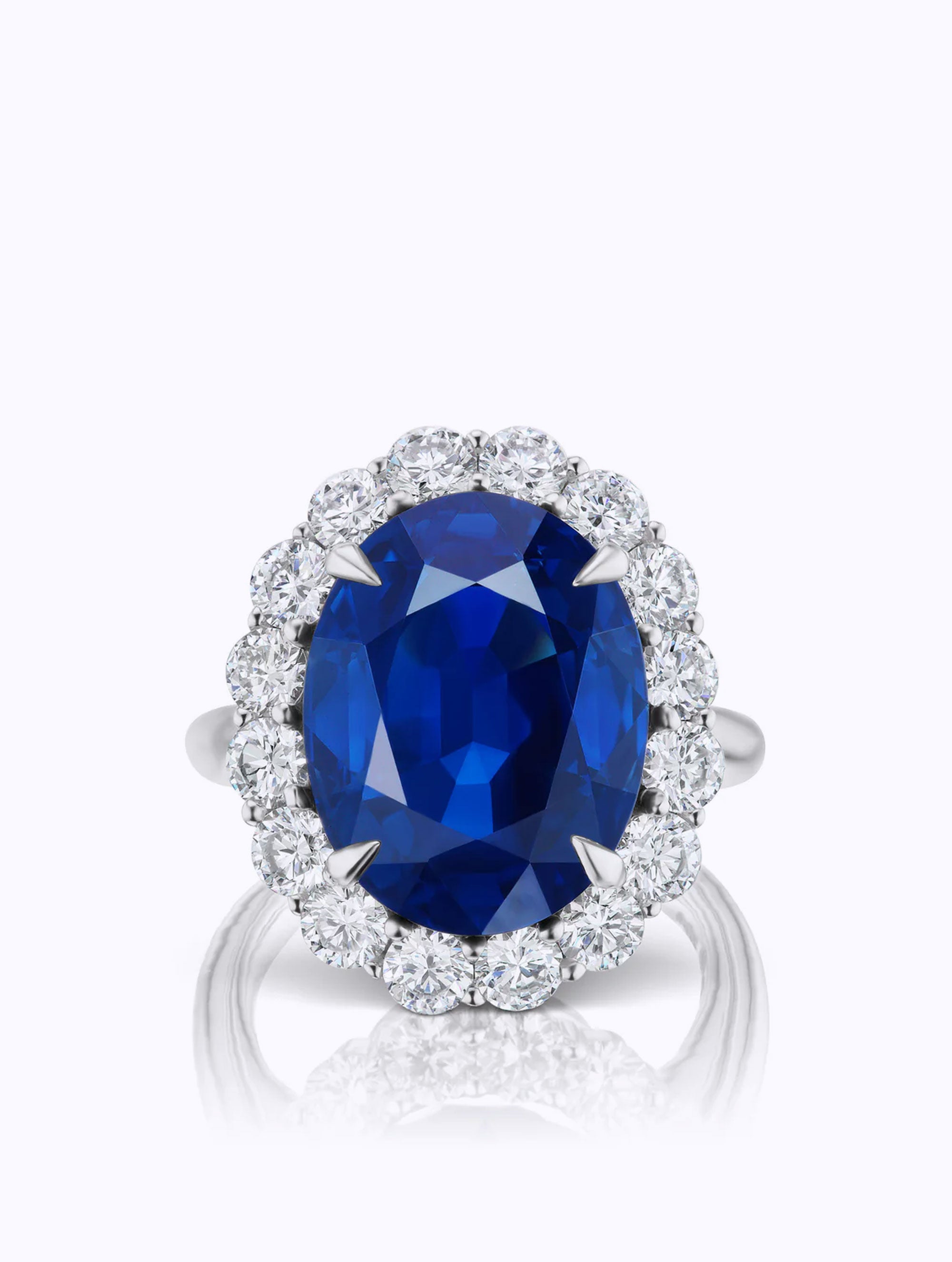 HALO SAPPHIRE & DIAMOND RING