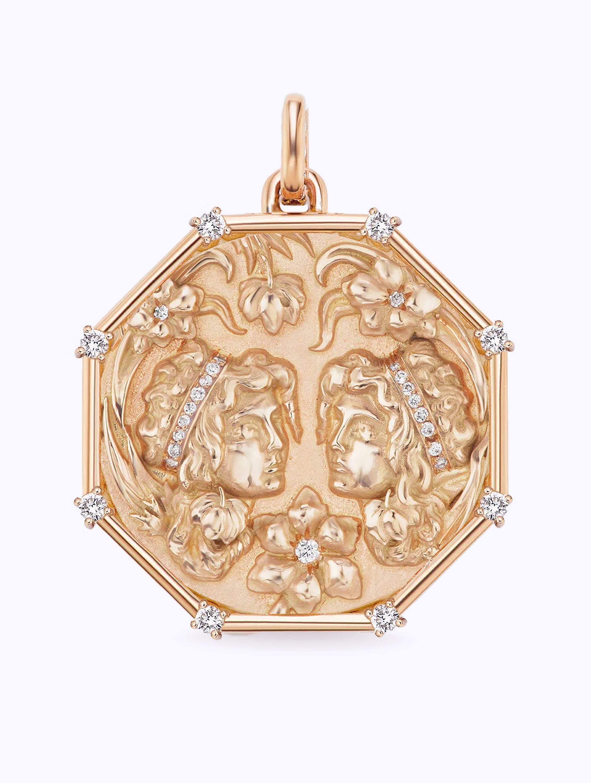 8 DIAMOND TALISMAN ZODIAC MEDALLION