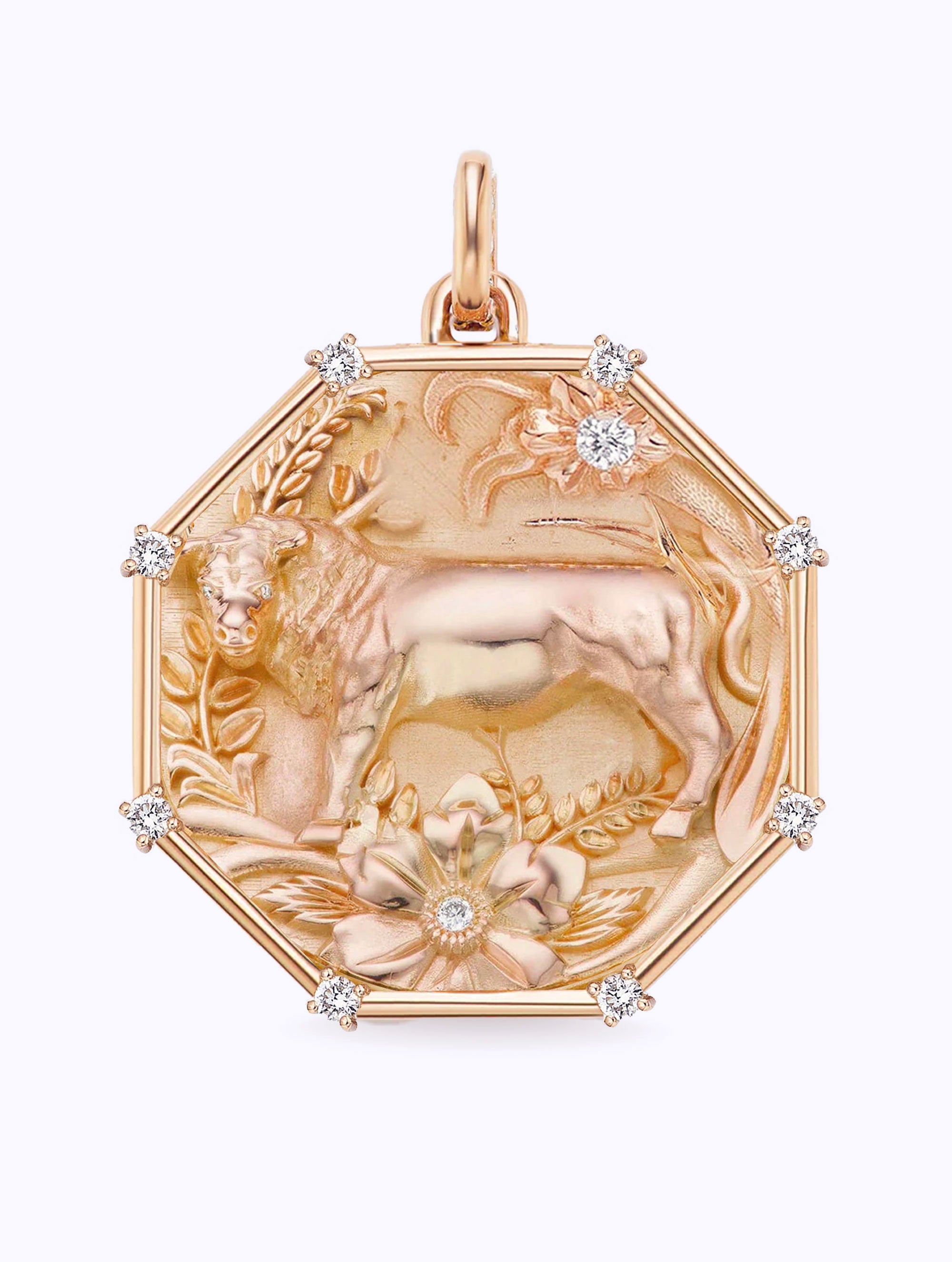 8 DIAMOND TALISMAN ZODIAC MEDALLION
