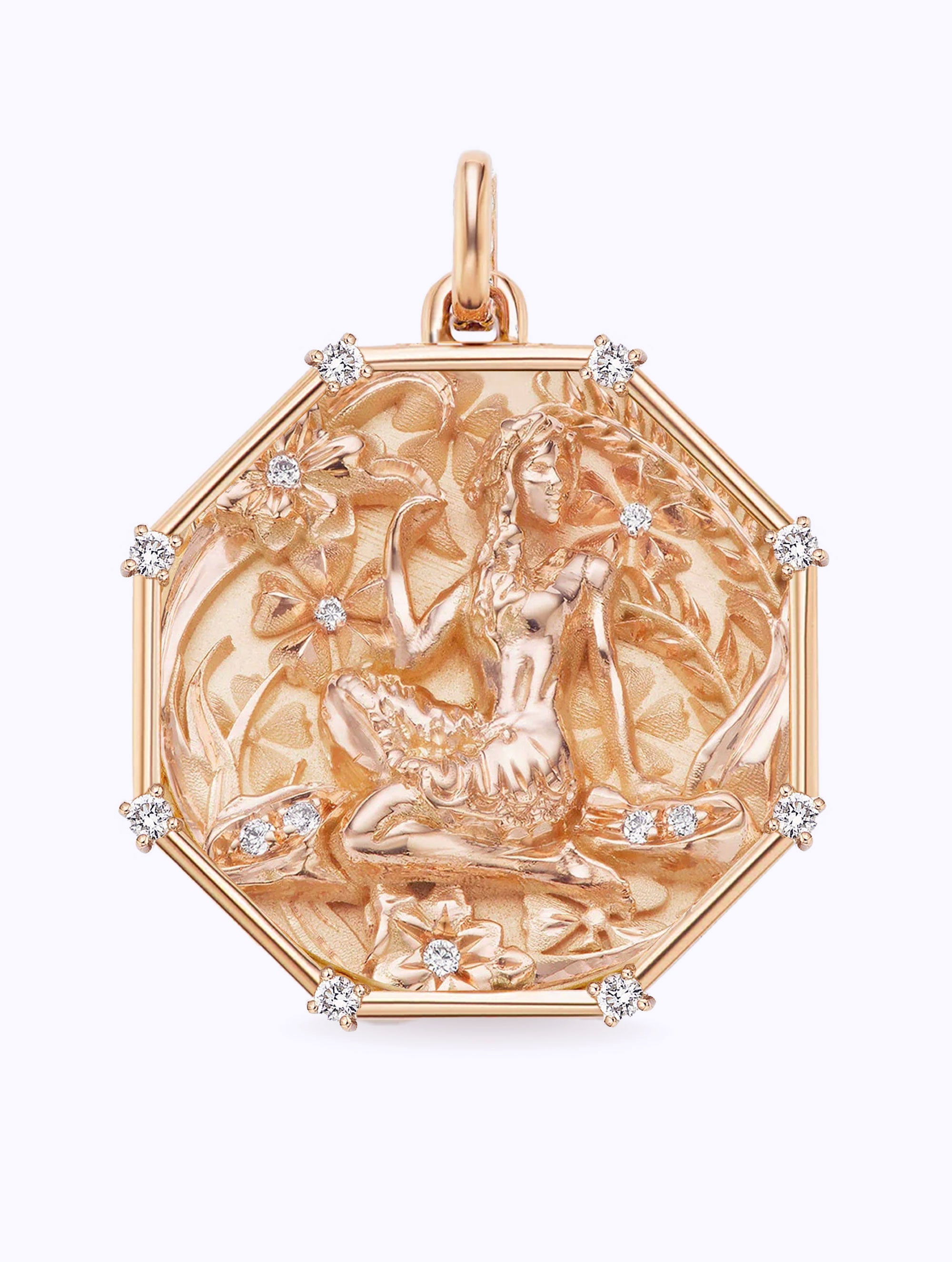 8 DIAMOND TALISMAN ZODIAC MEDALLION