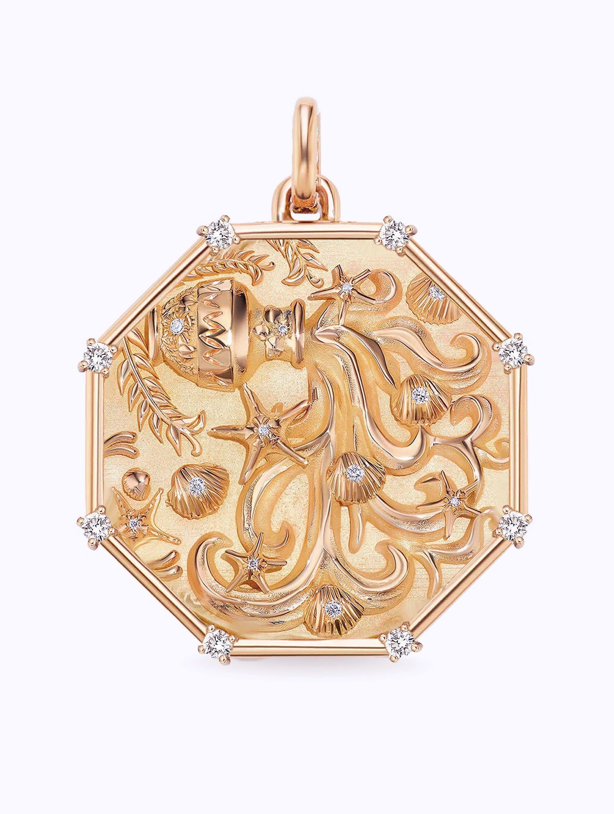 8 DIAMOND TALISMAN ZODIAC MEDALLION