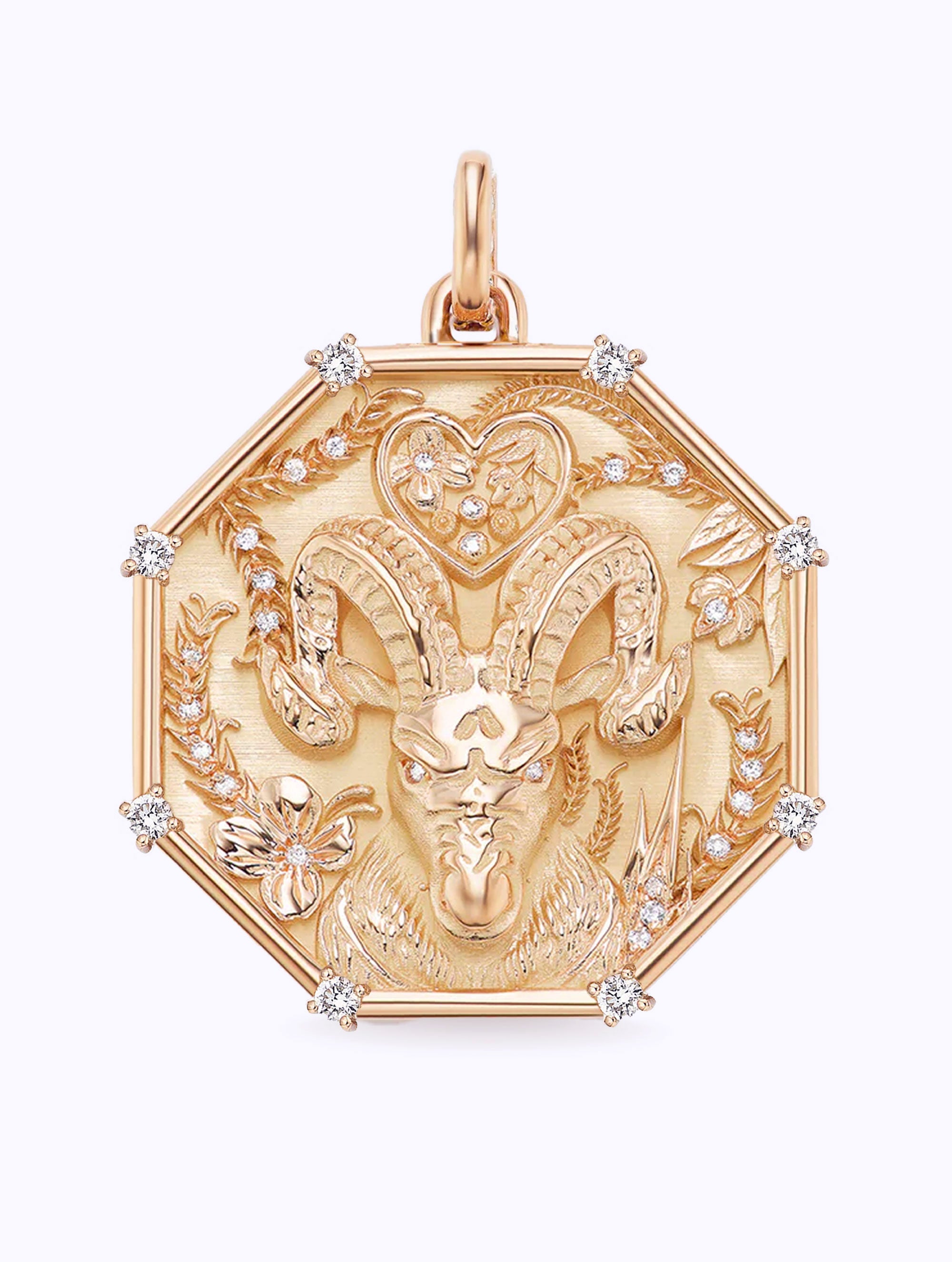8 DIAMOND TALISMAN ZODIAC MEDALLION