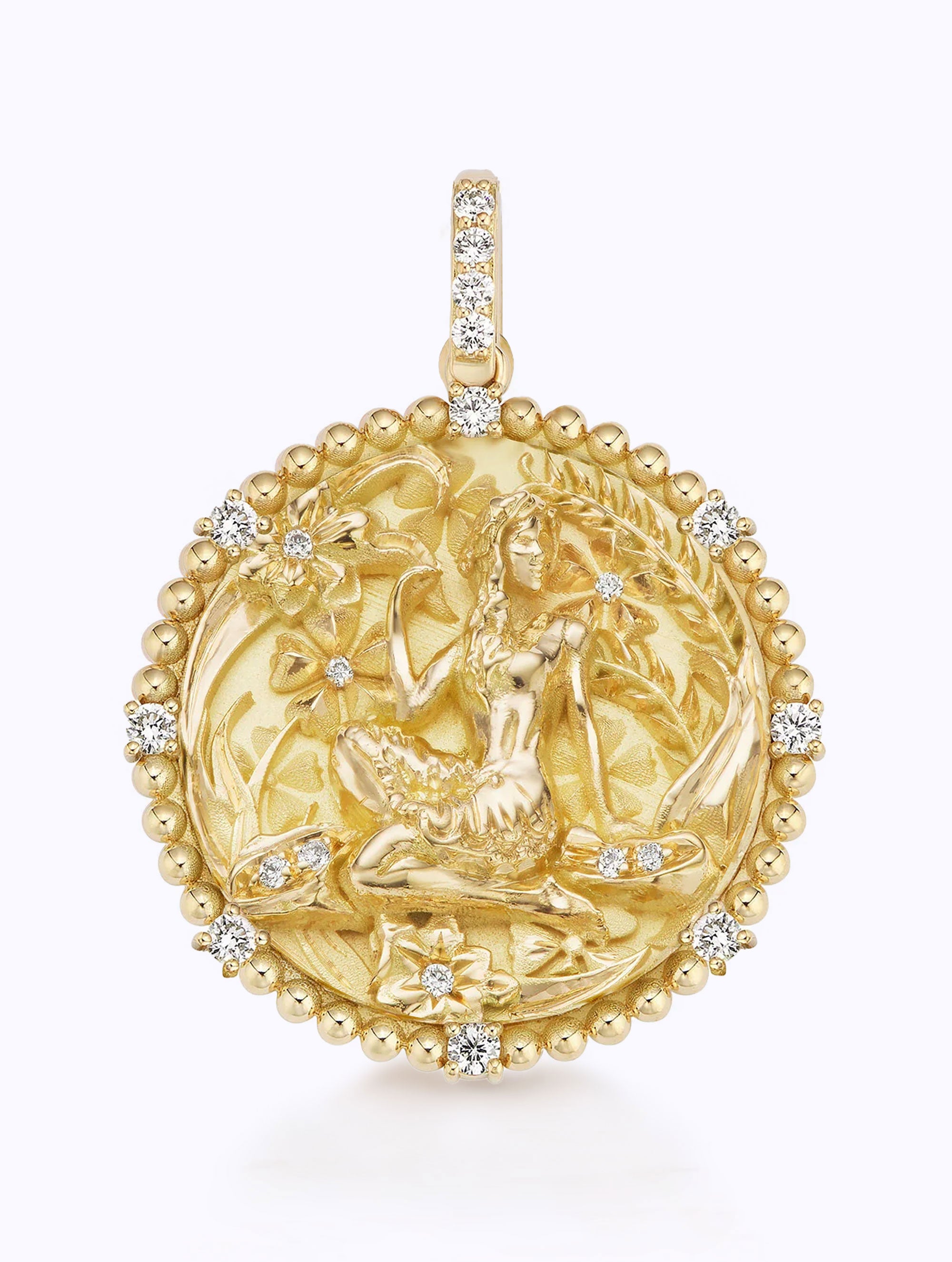 8 DIAMOND ZODIAC MEDALLION