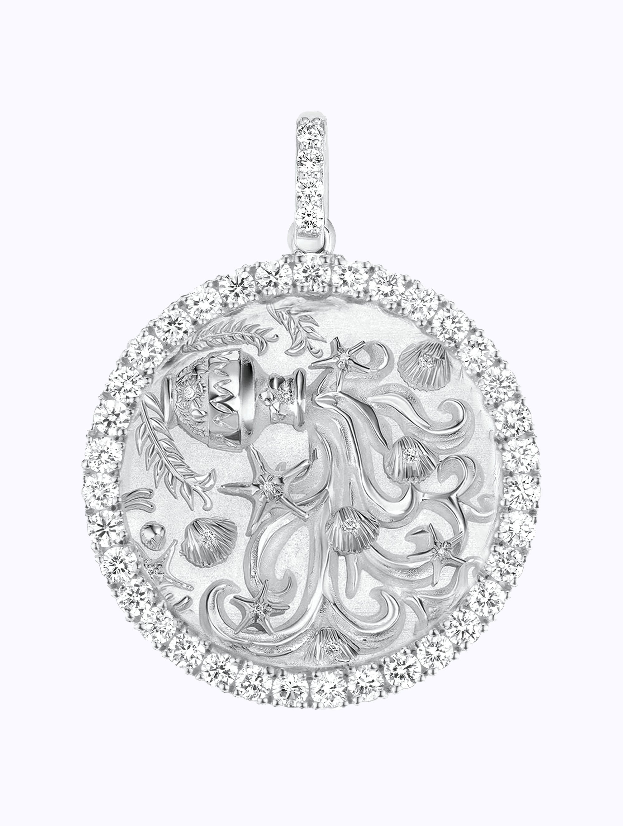 ALL DIAMOND ZODIAC MEDALLION