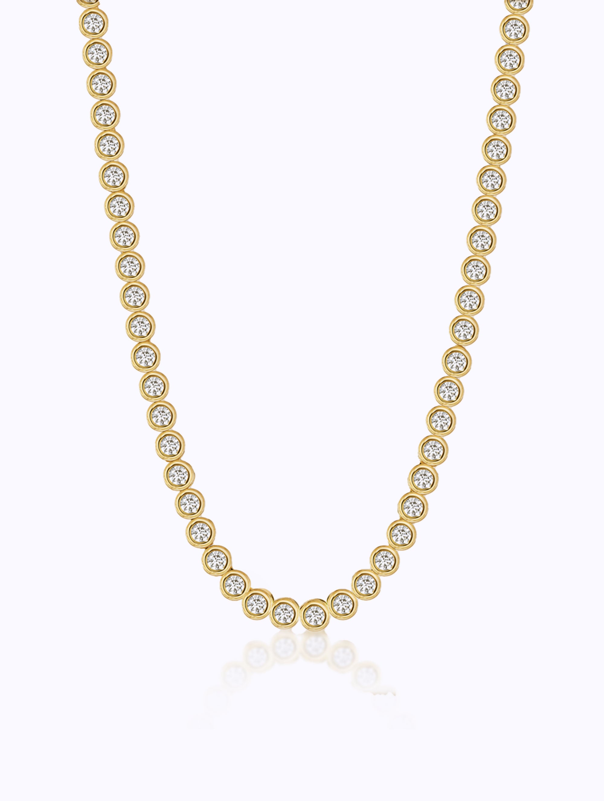 JUMBO AURA DIAMOND TENNIS NECKLACE
