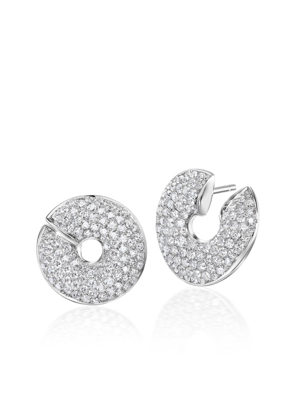 Jumbo Sloan Pavé Diamond Swoop Earrings