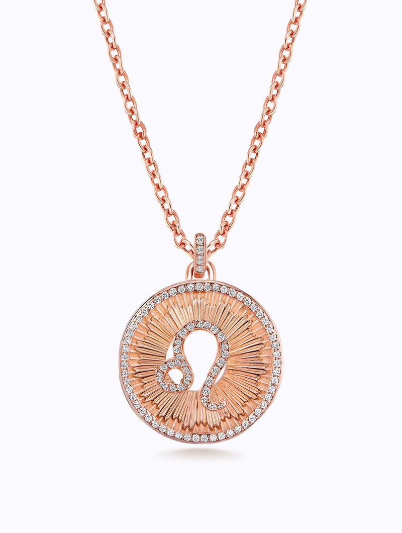 Aurora All Diamond Zodiac Medallion