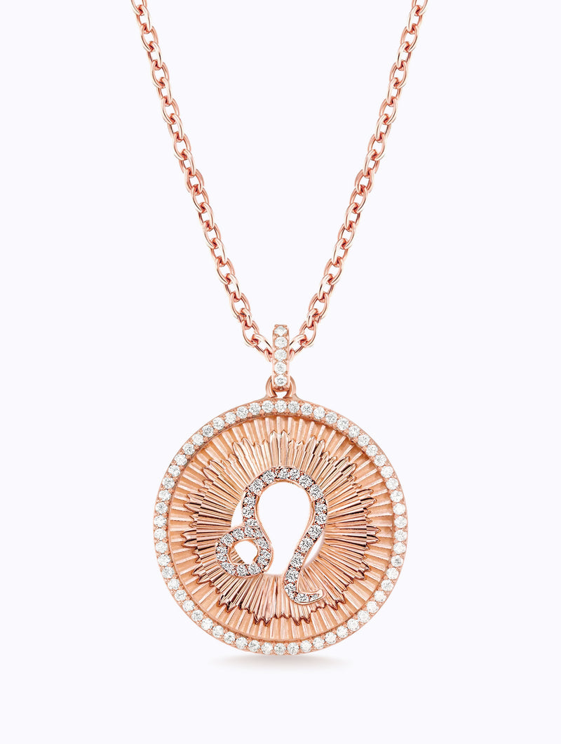 Aurora All Diamond Zodiac Medallion