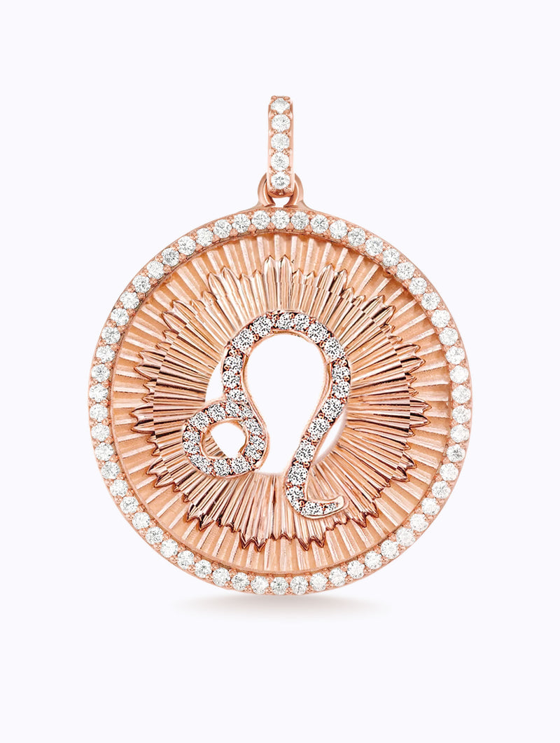 Aurora All Diamond Zodiac Medallion
