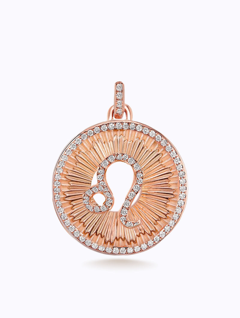 Aurora All Diamond Zodiac Medallion