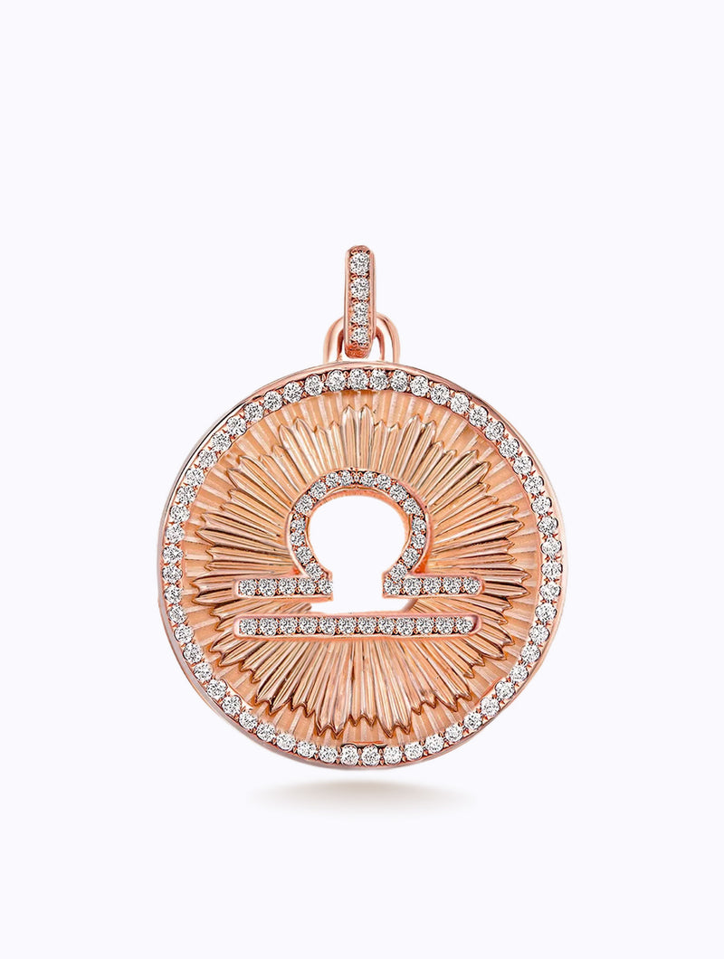 Aurora All Diamond Zodiac Medallion