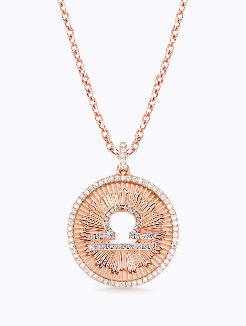 Aurora All Diamond Zodiac Medallion