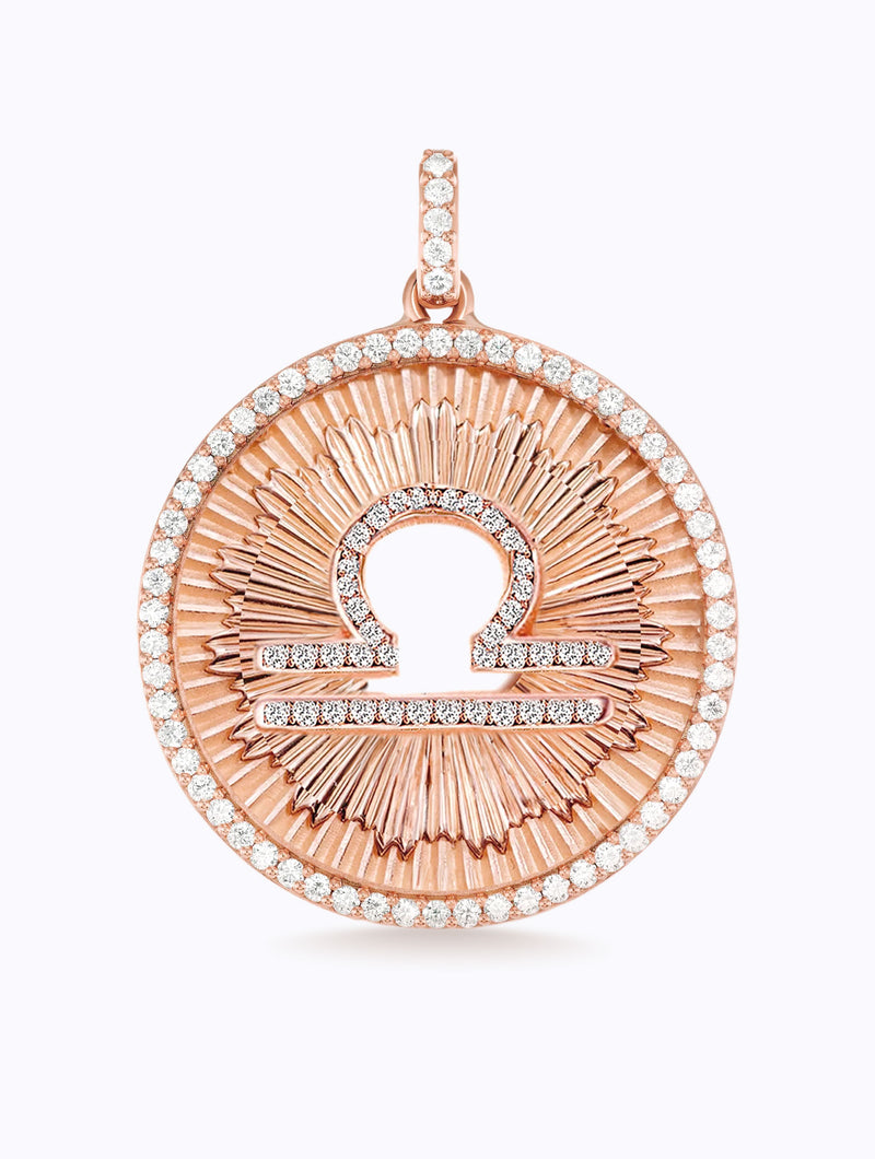 Aurora All Diamond Zodiac Medallion