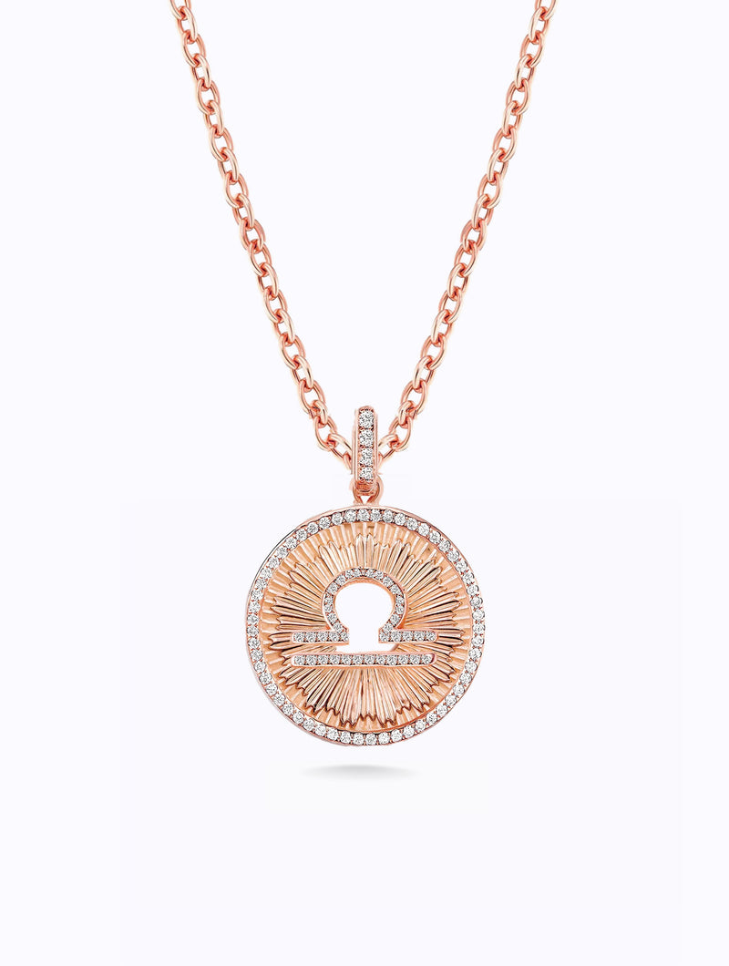 Aurora All Diamond Zodiac Medallion
