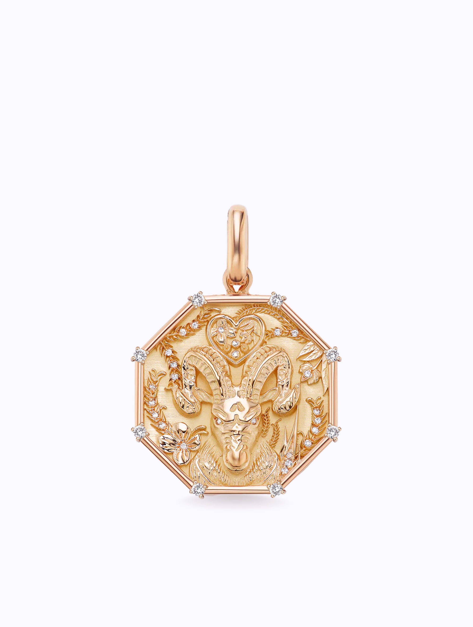 8 DIAMOND TALISMAN ZODIAC MEDALLION