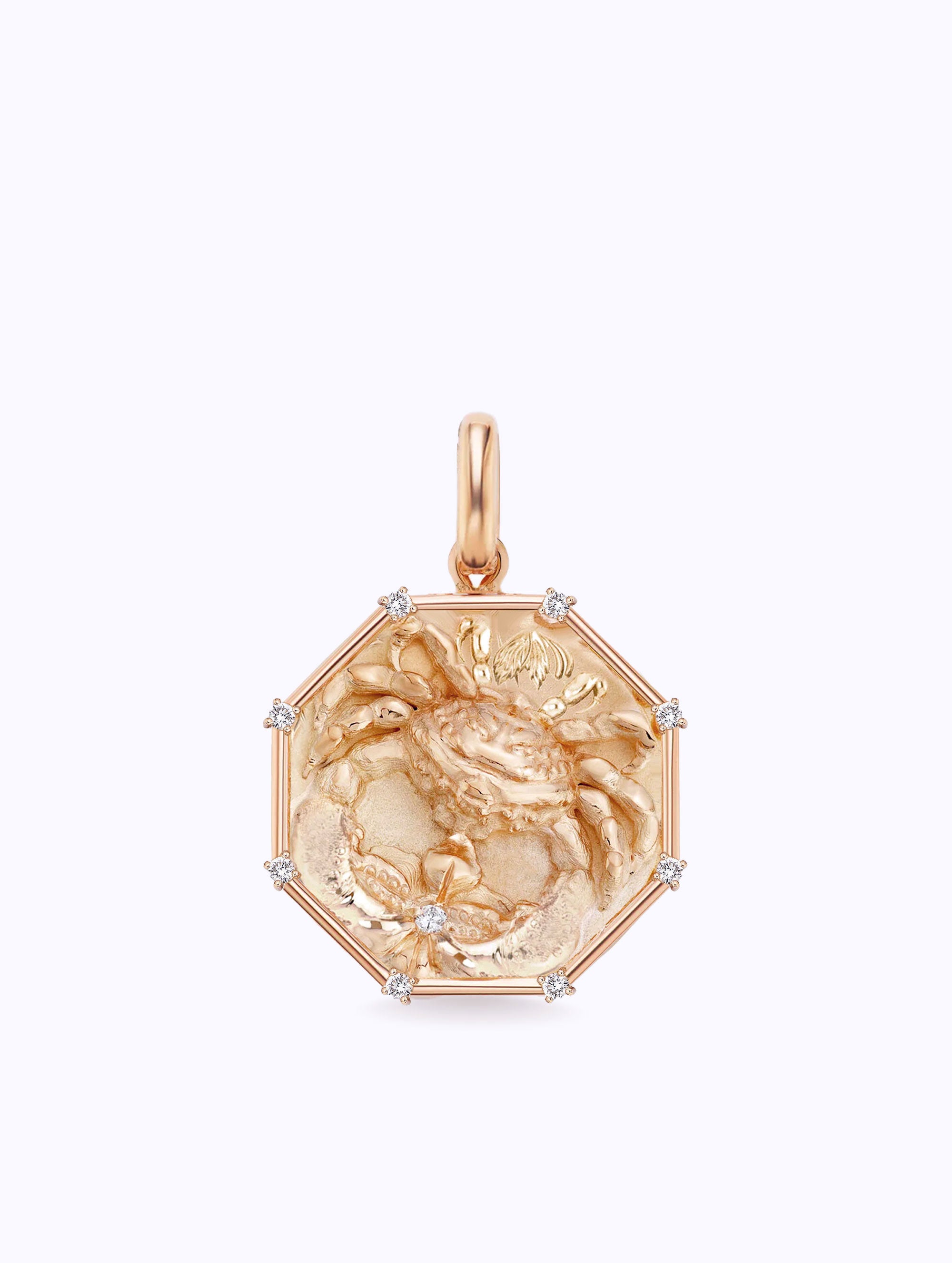 8 DIAMOND TALISMAN ZODIAC MEDALLION