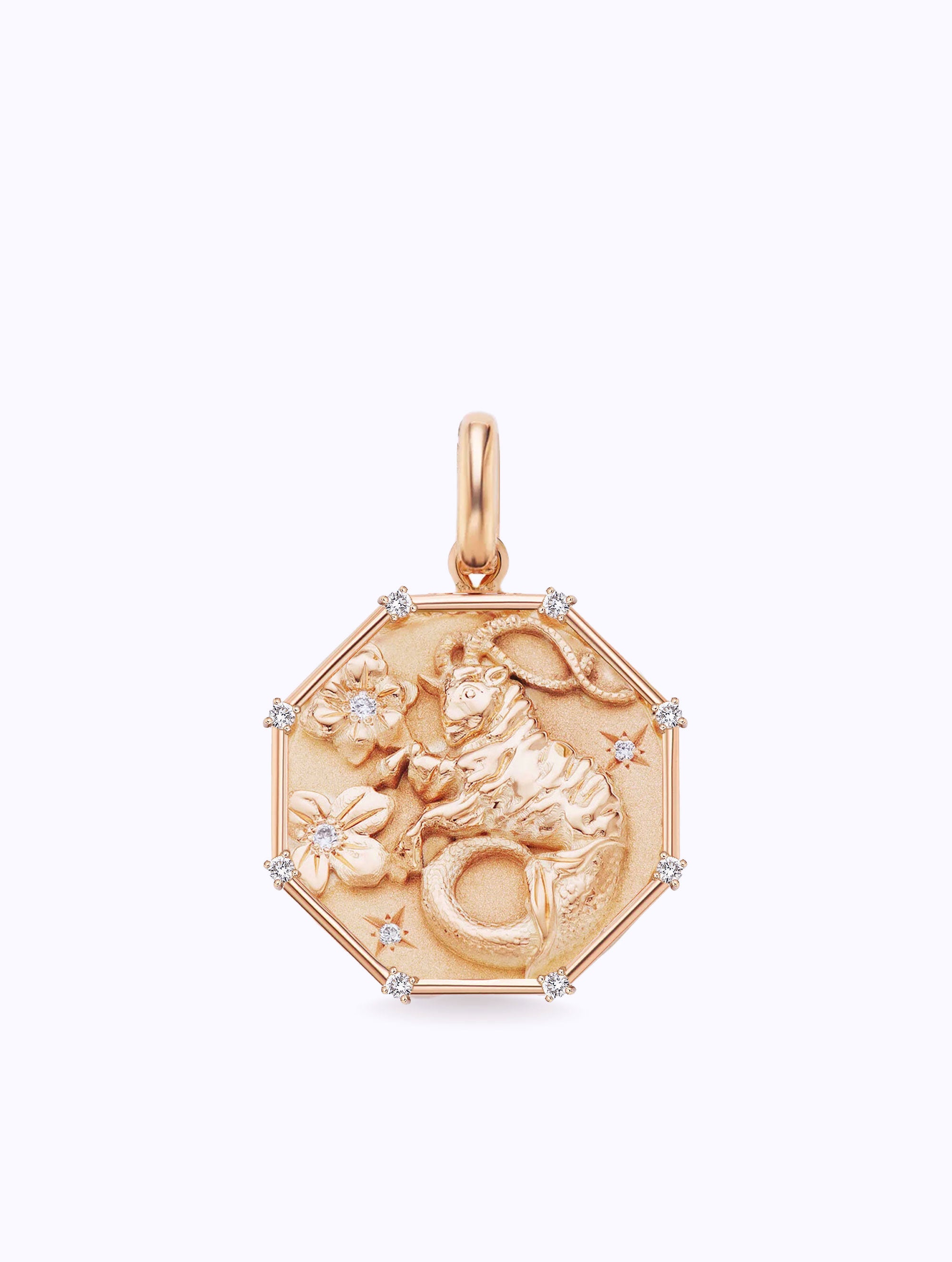 8 DIAMOND TALISMAN ZODIAC MEDALLION