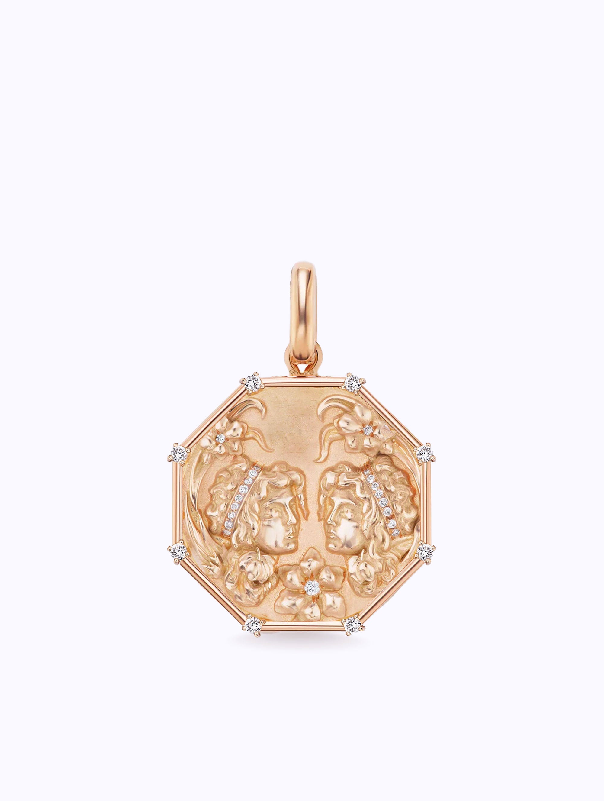 8 DIAMOND TALISMAN ZODIAC MEDALLION