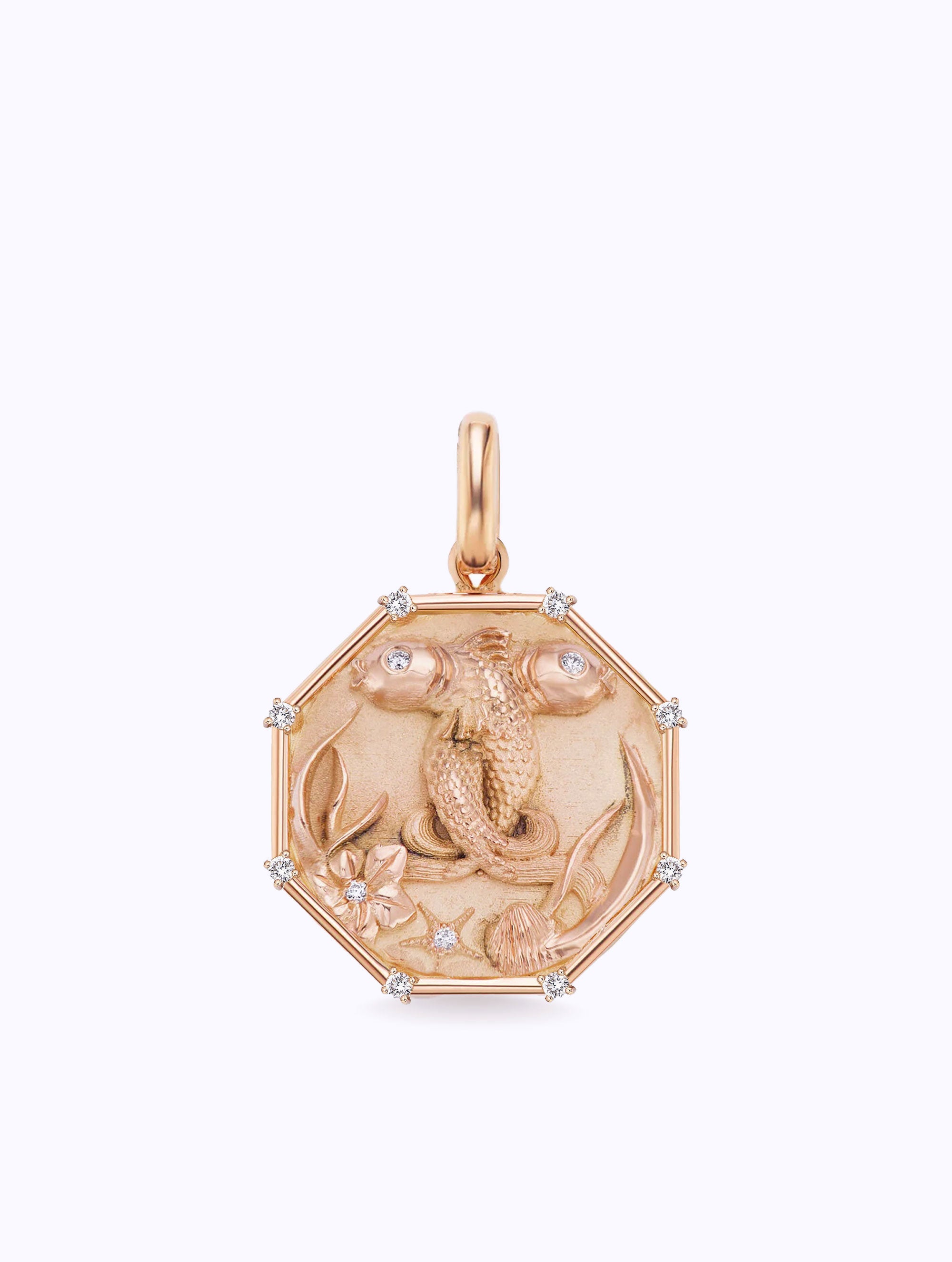 8 DIAMOND TALISMAN ZODIAC MEDALLION