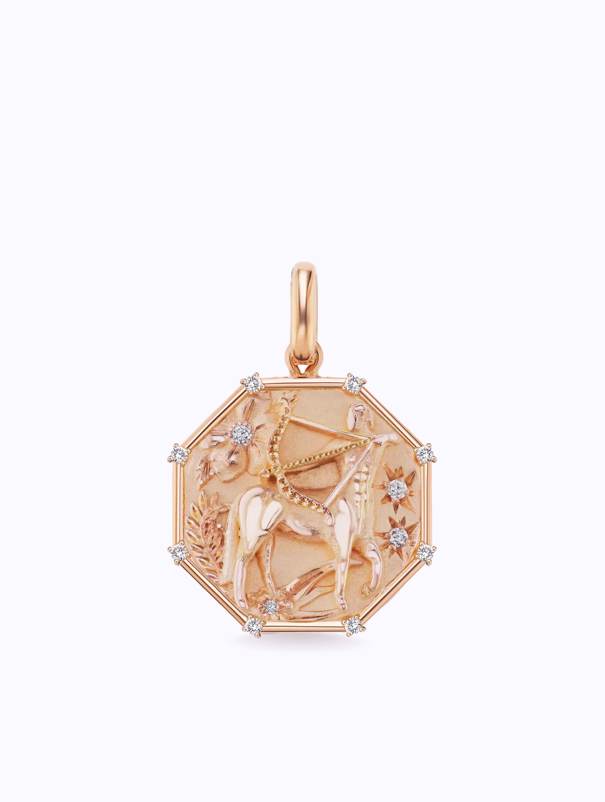 8 DIAMOND TALISMAN ZODIAC MEDALLION