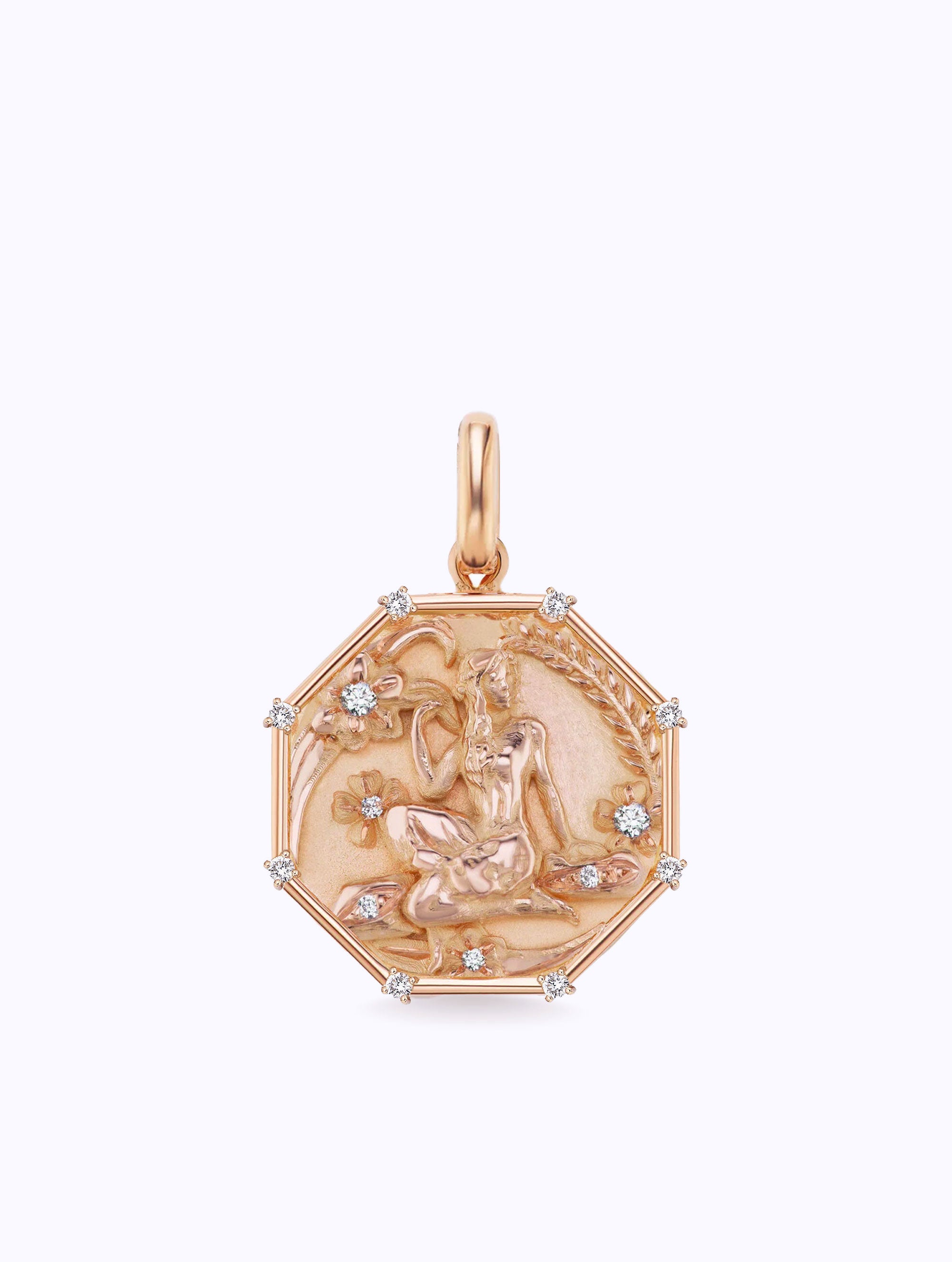 8 DIAMOND TALISMAN ZODIAC MEDALLION