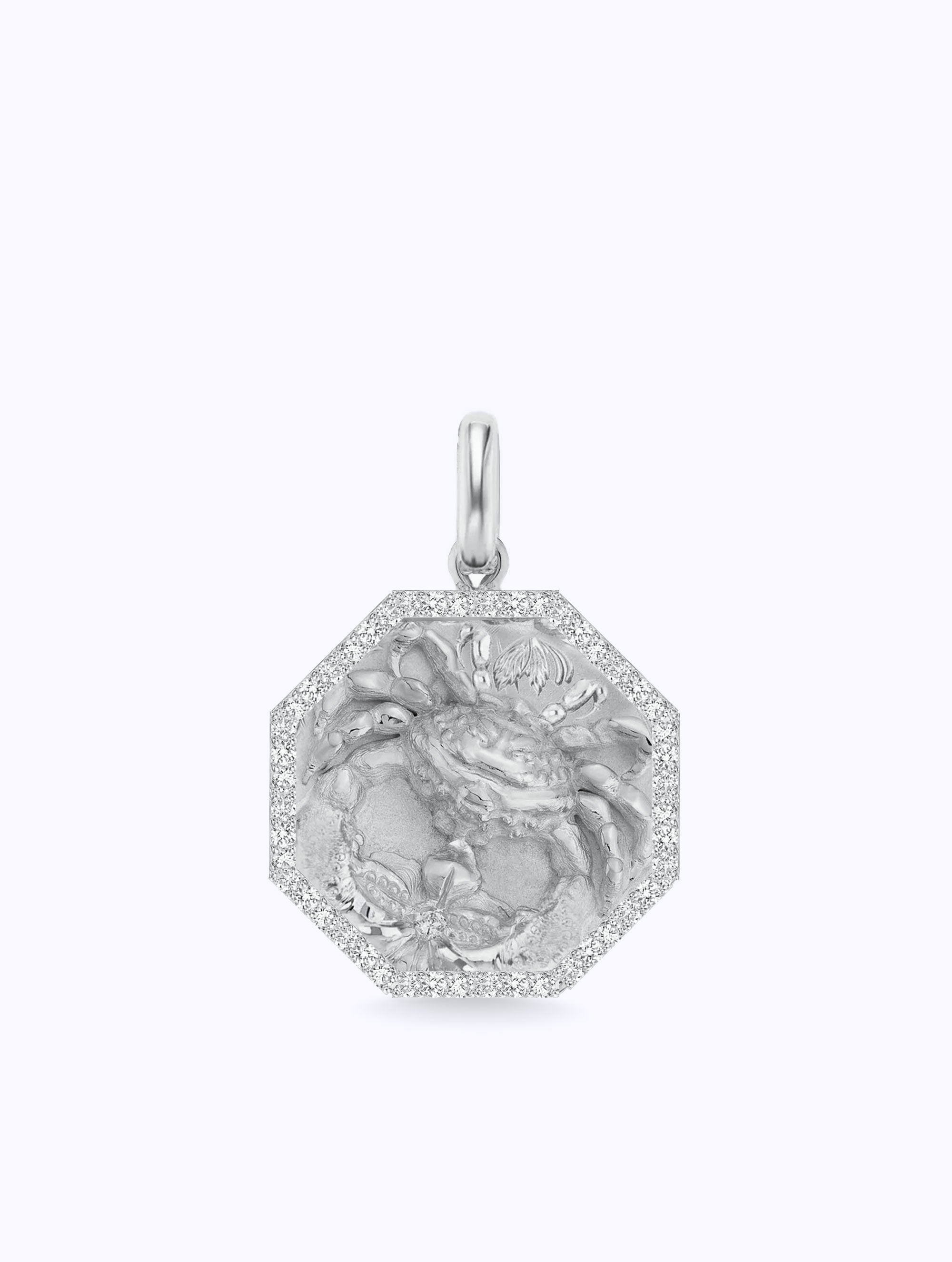 ALL DIAMOND TALISMAN ZODIAC MEDALLION
