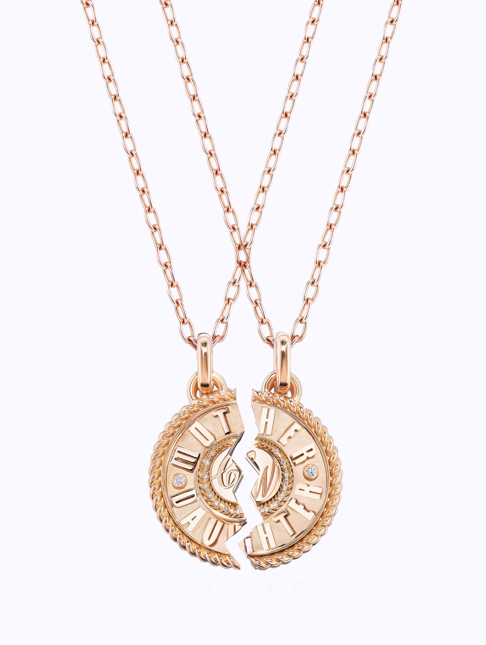 'MOTHER DAUGHTER' DUET MEDALLION SET