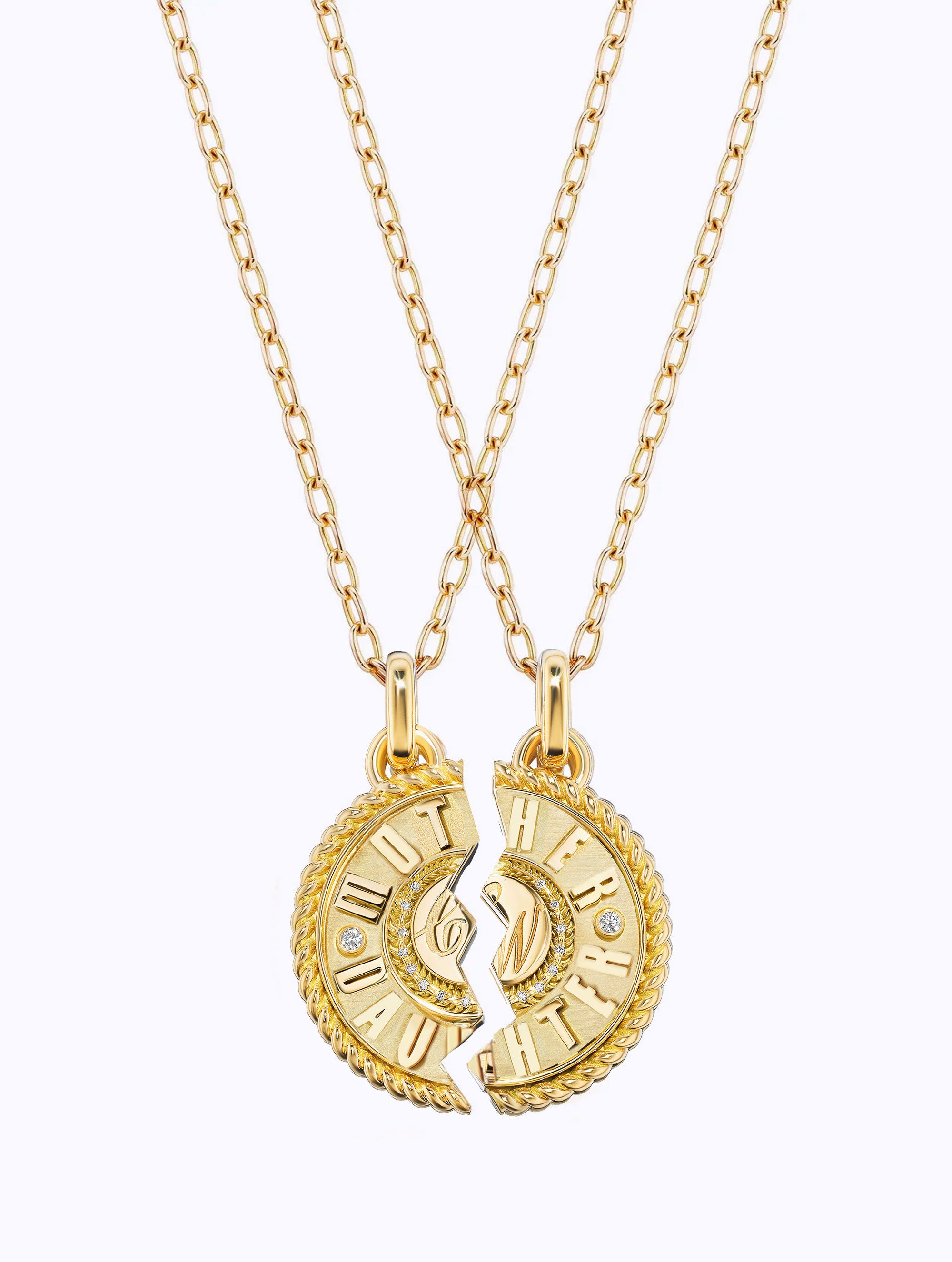 'MOTHER DAUGHTER' DUET MEDALLION SET