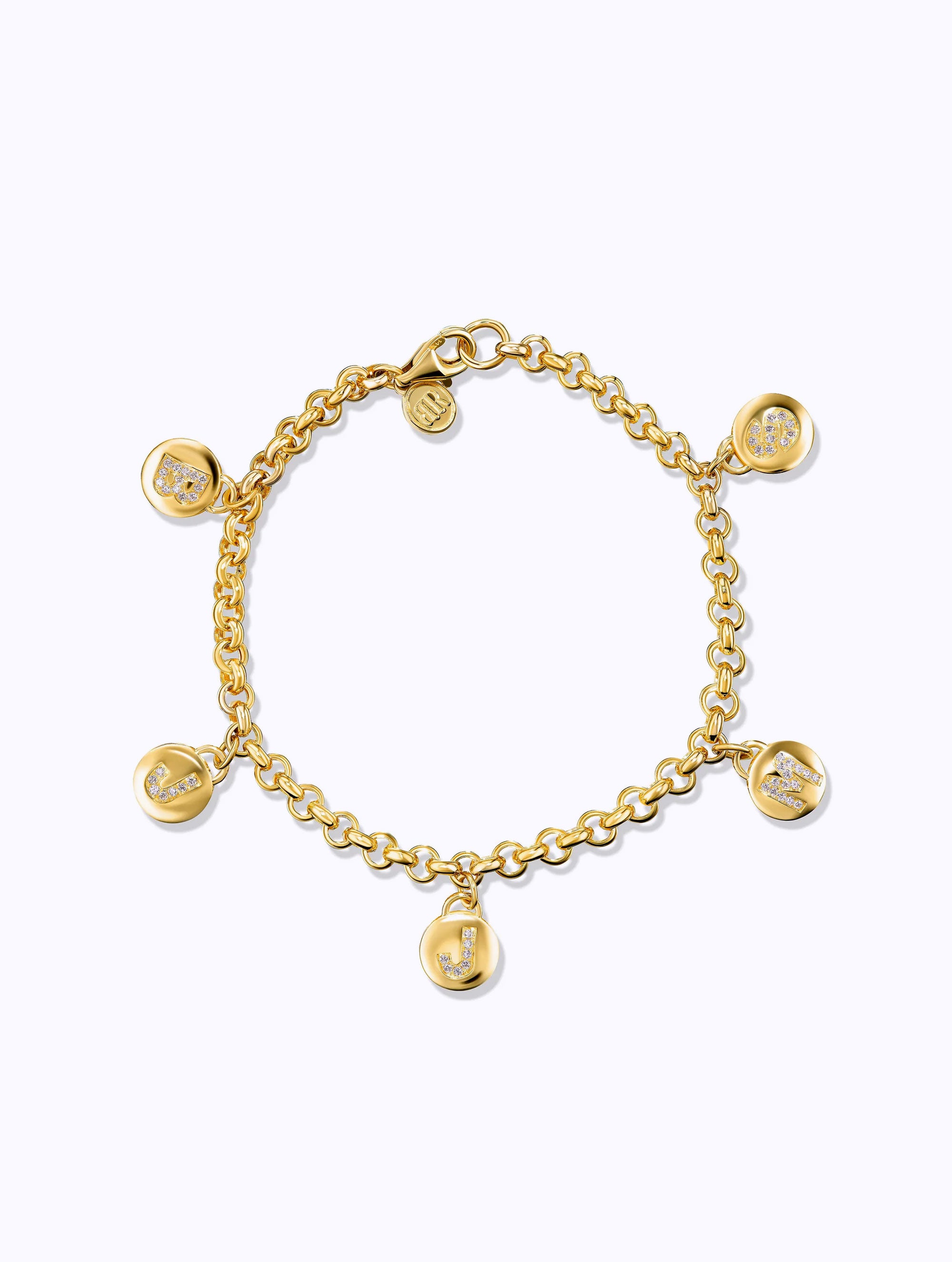 MEMOIR DIAMOND INITIAL CHARM BRACELET