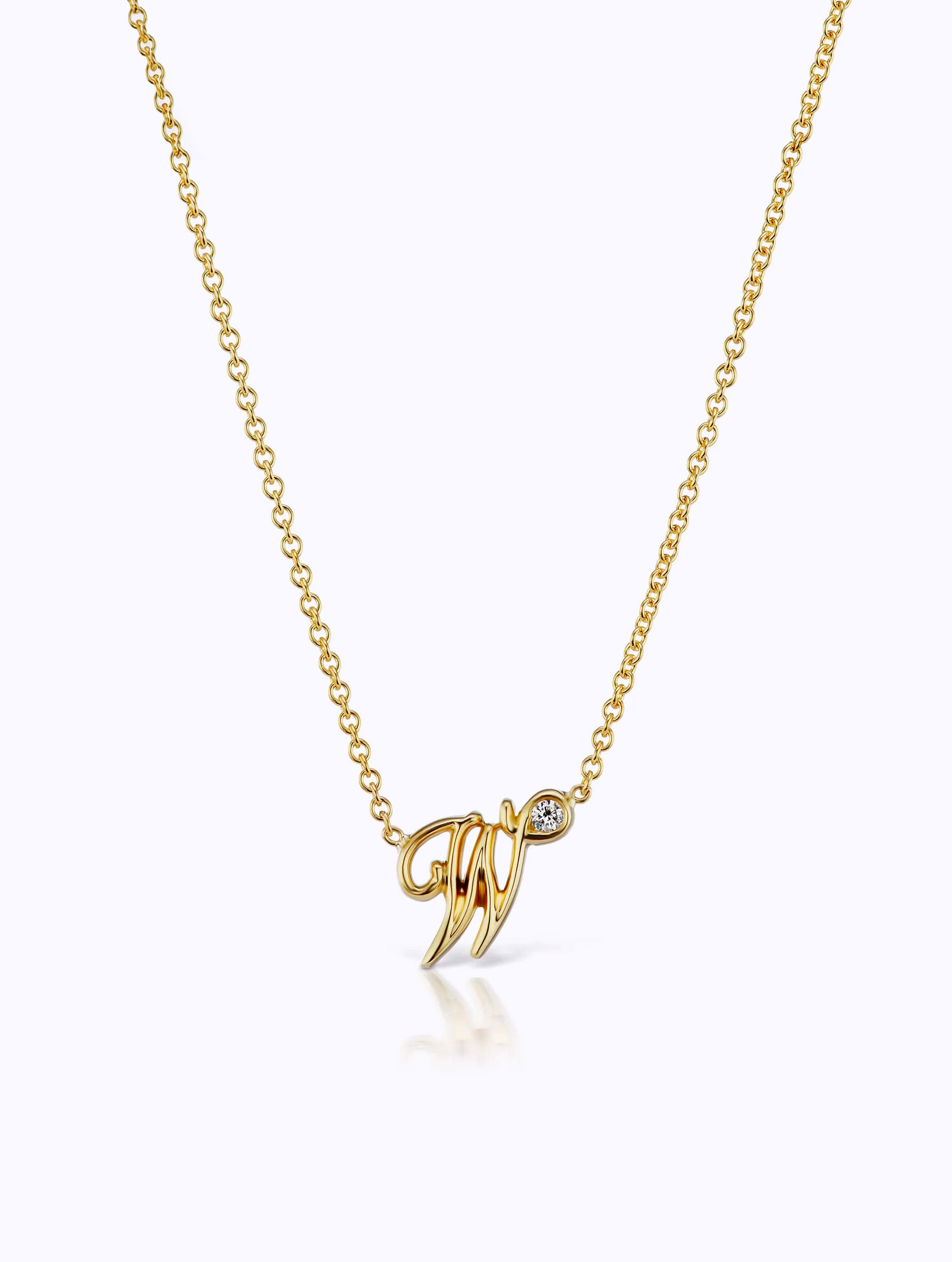 MEMOIR SCRIPT INITIAL NECKLACE