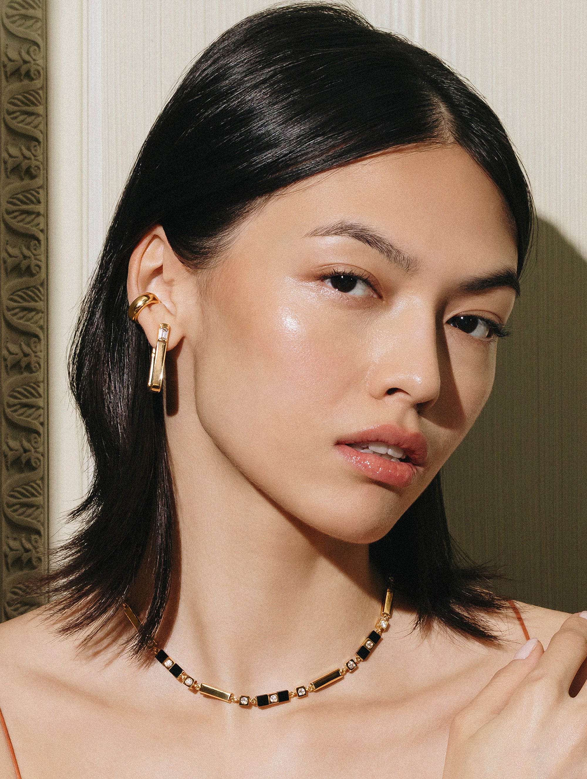 Carousel Onyx & Diamond Necklace