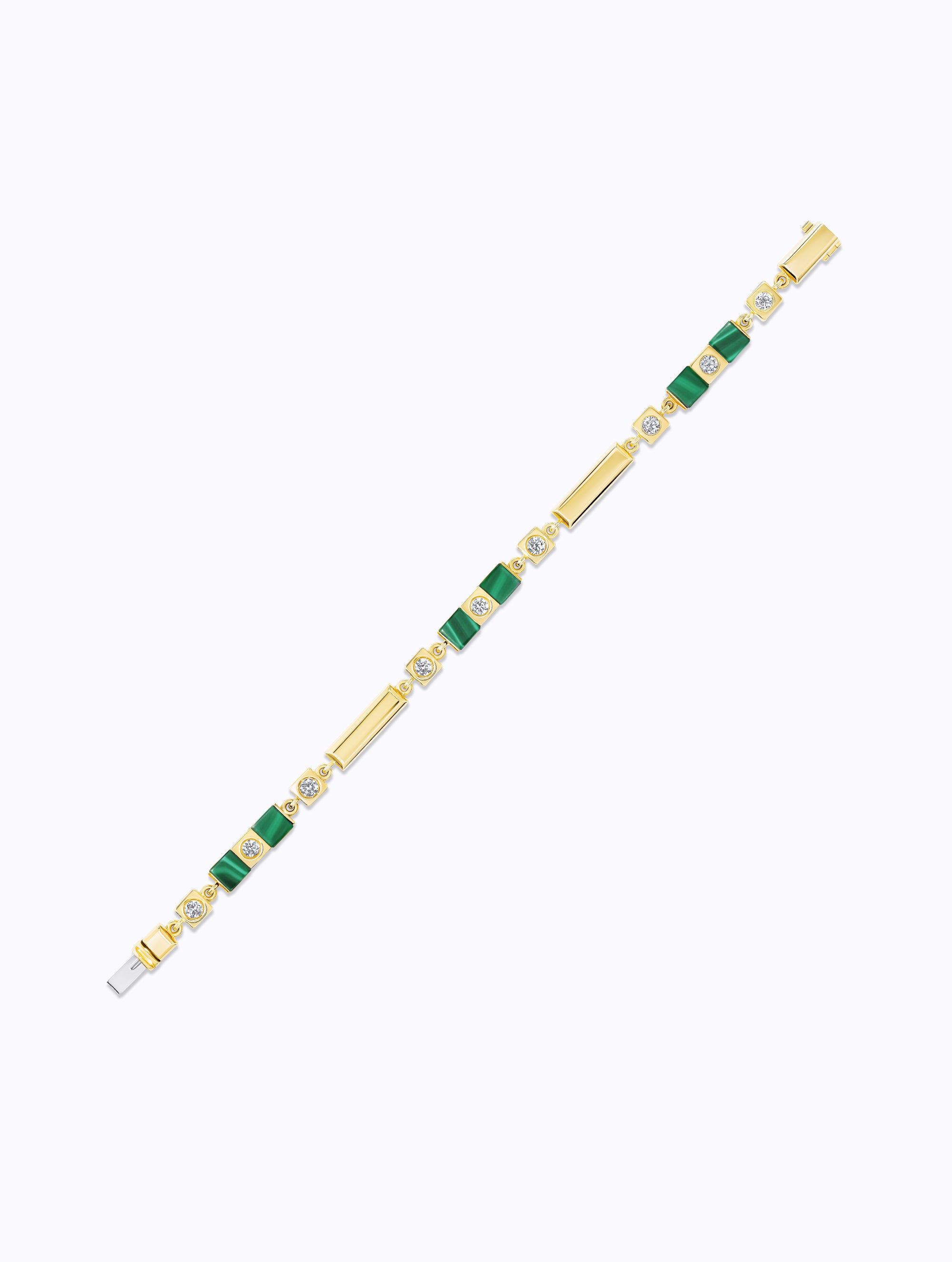 Carousel Malachite & Diamond Bracelet