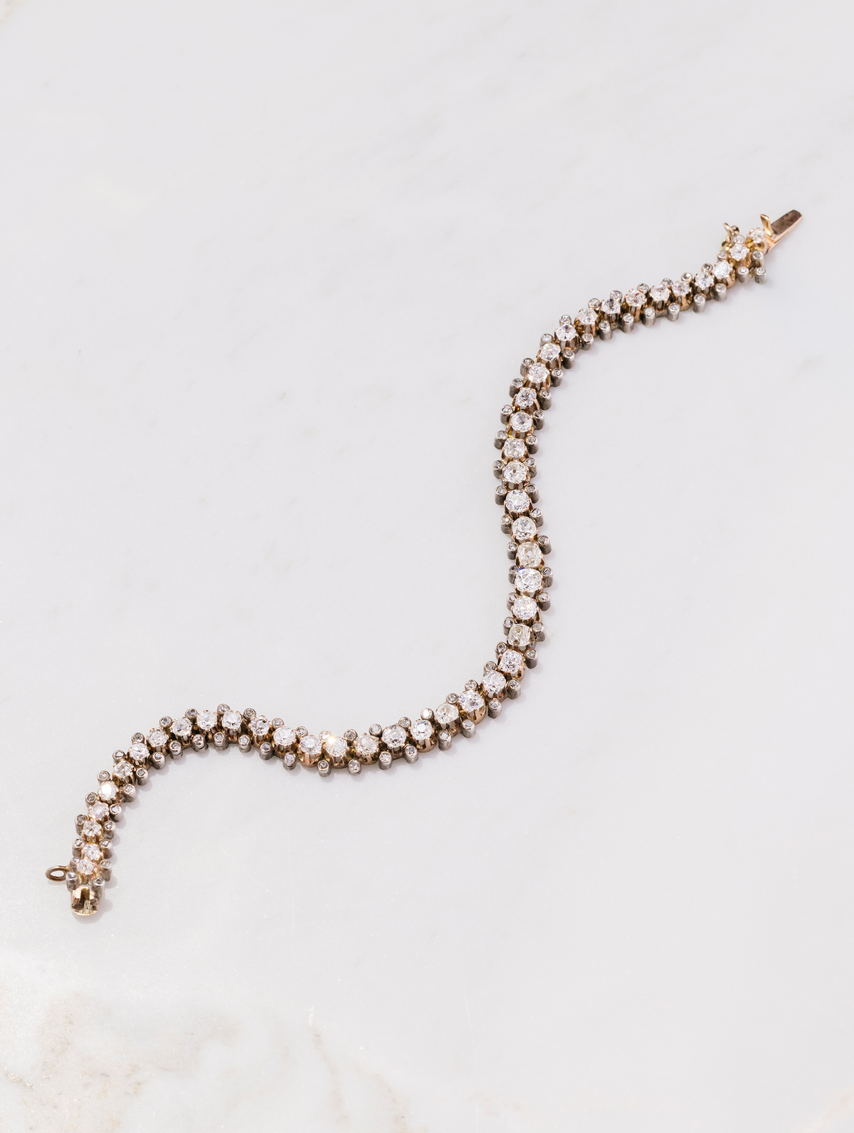 Antique Old Mine Diamond Georgian Bracelet, Circa Early 1880s