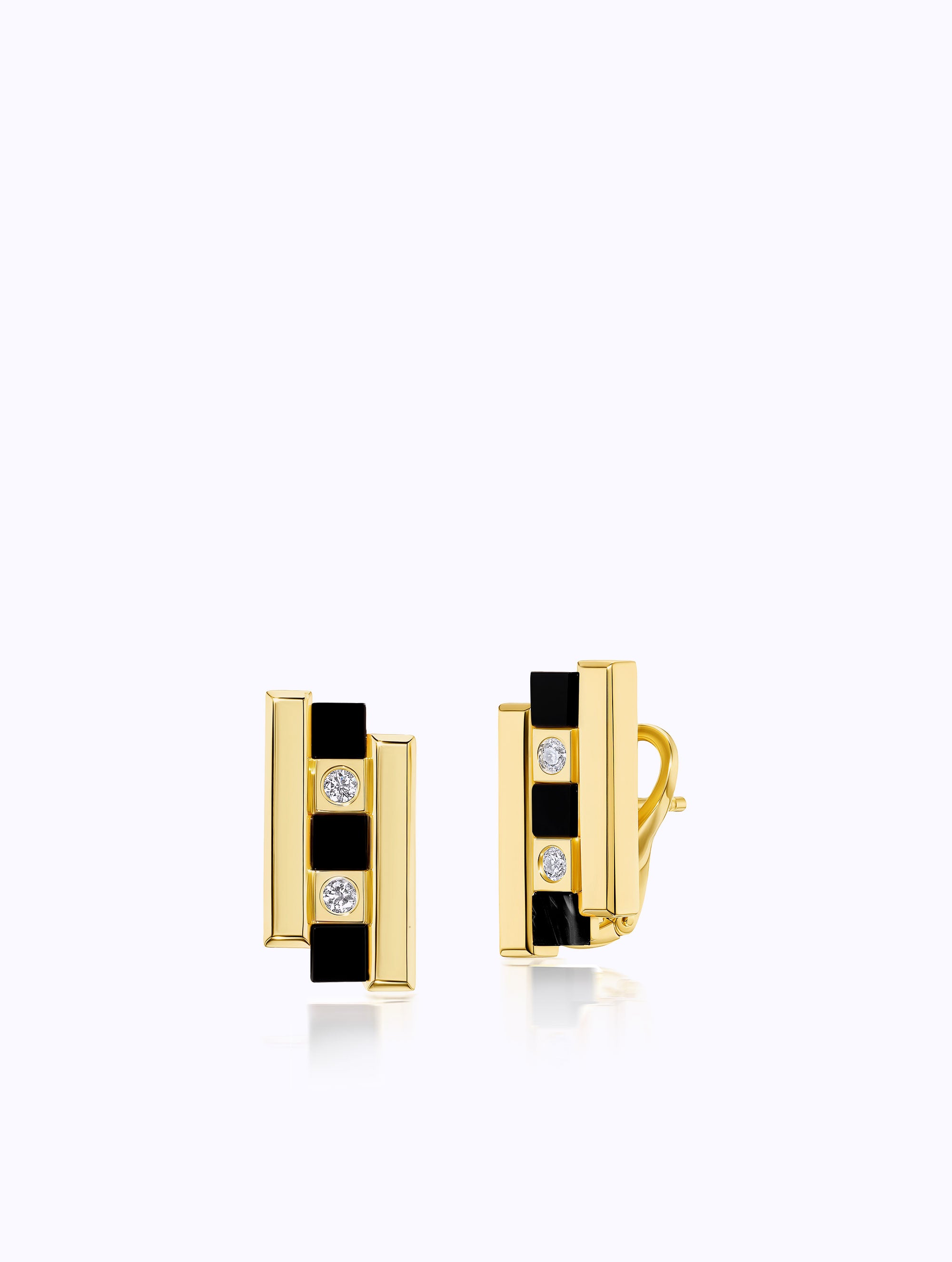 Carousel Onyx & Diamond Earrings